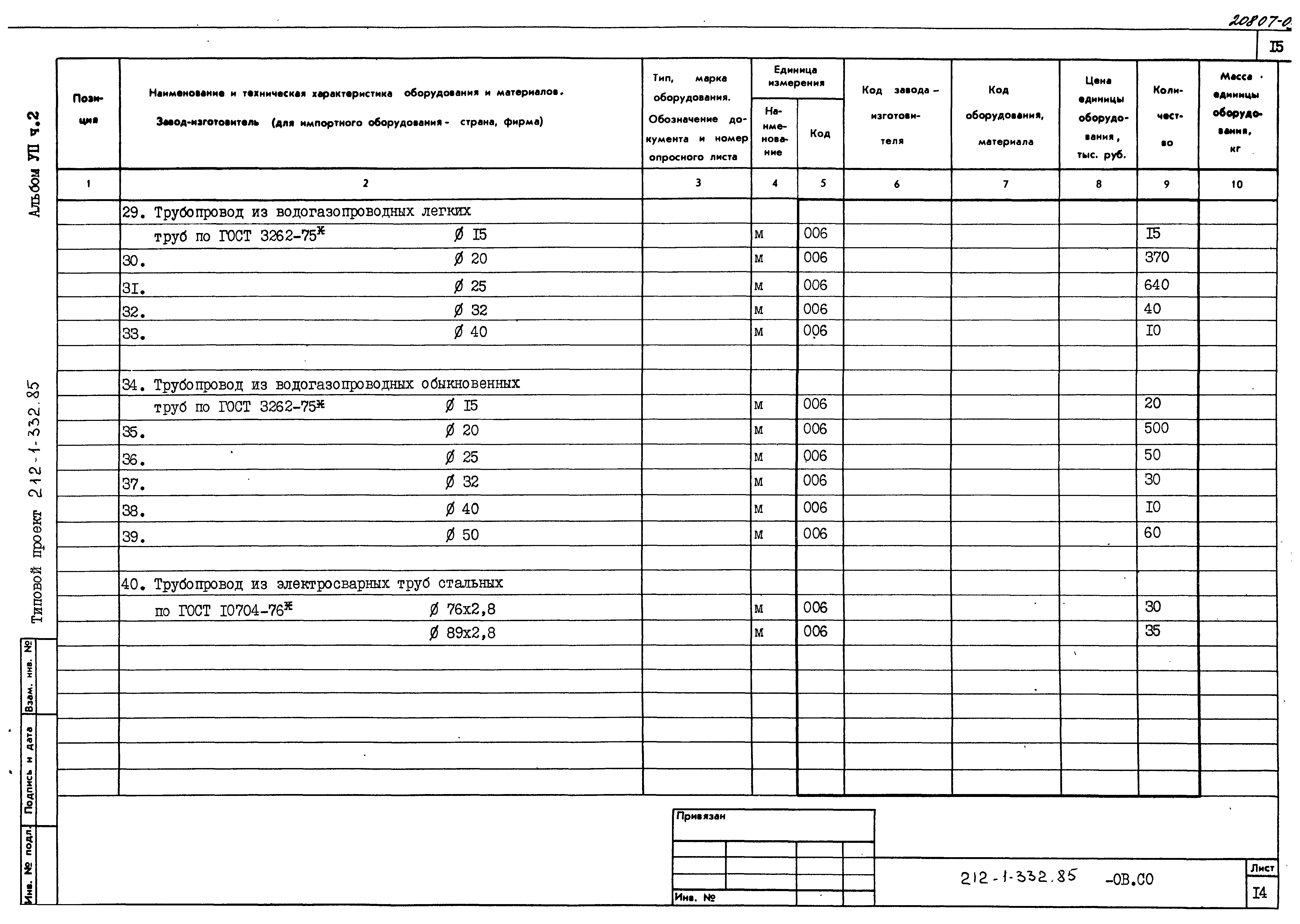 Типовой проект 212-1-332.85