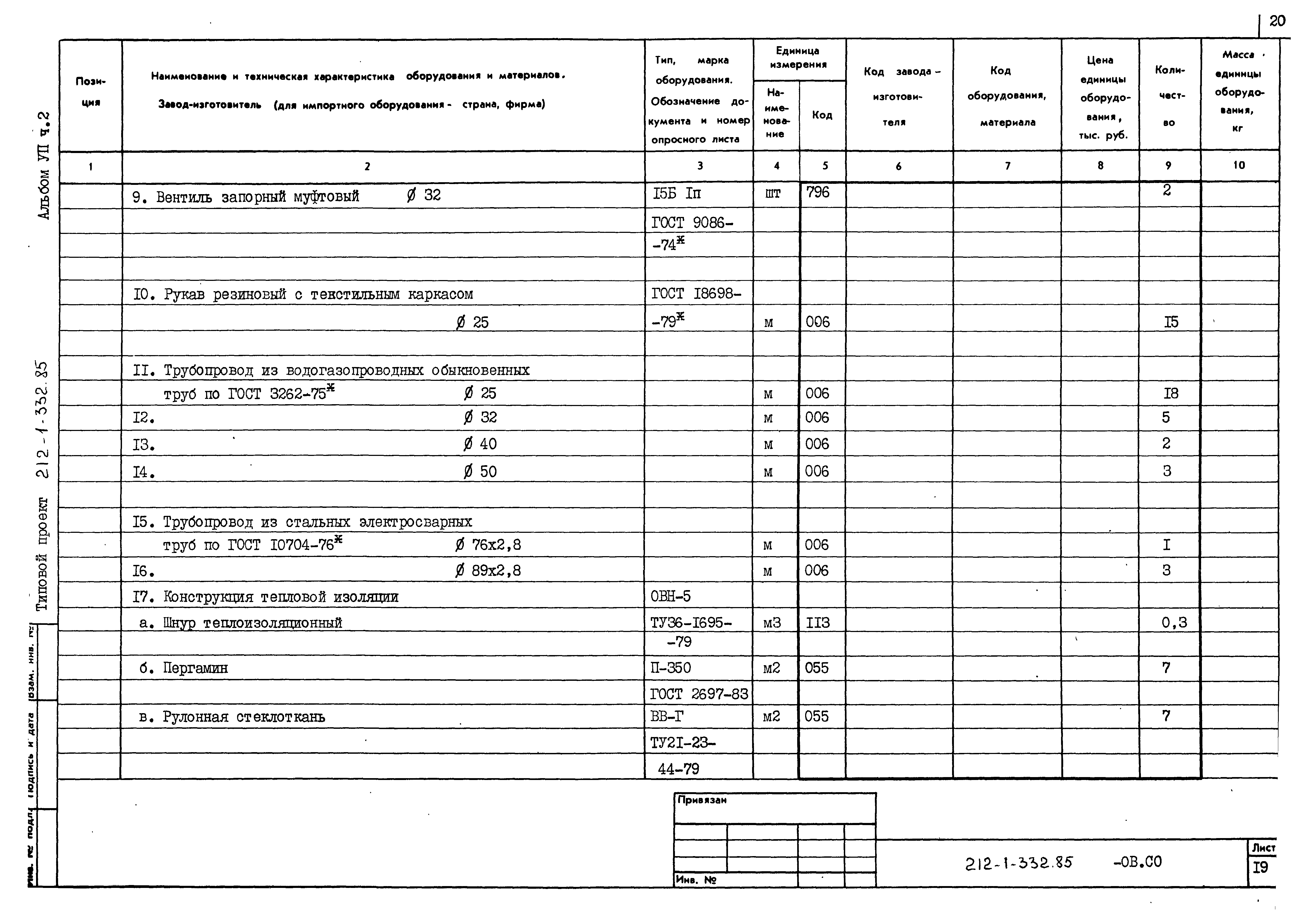 Типовой проект 212-1-332.85