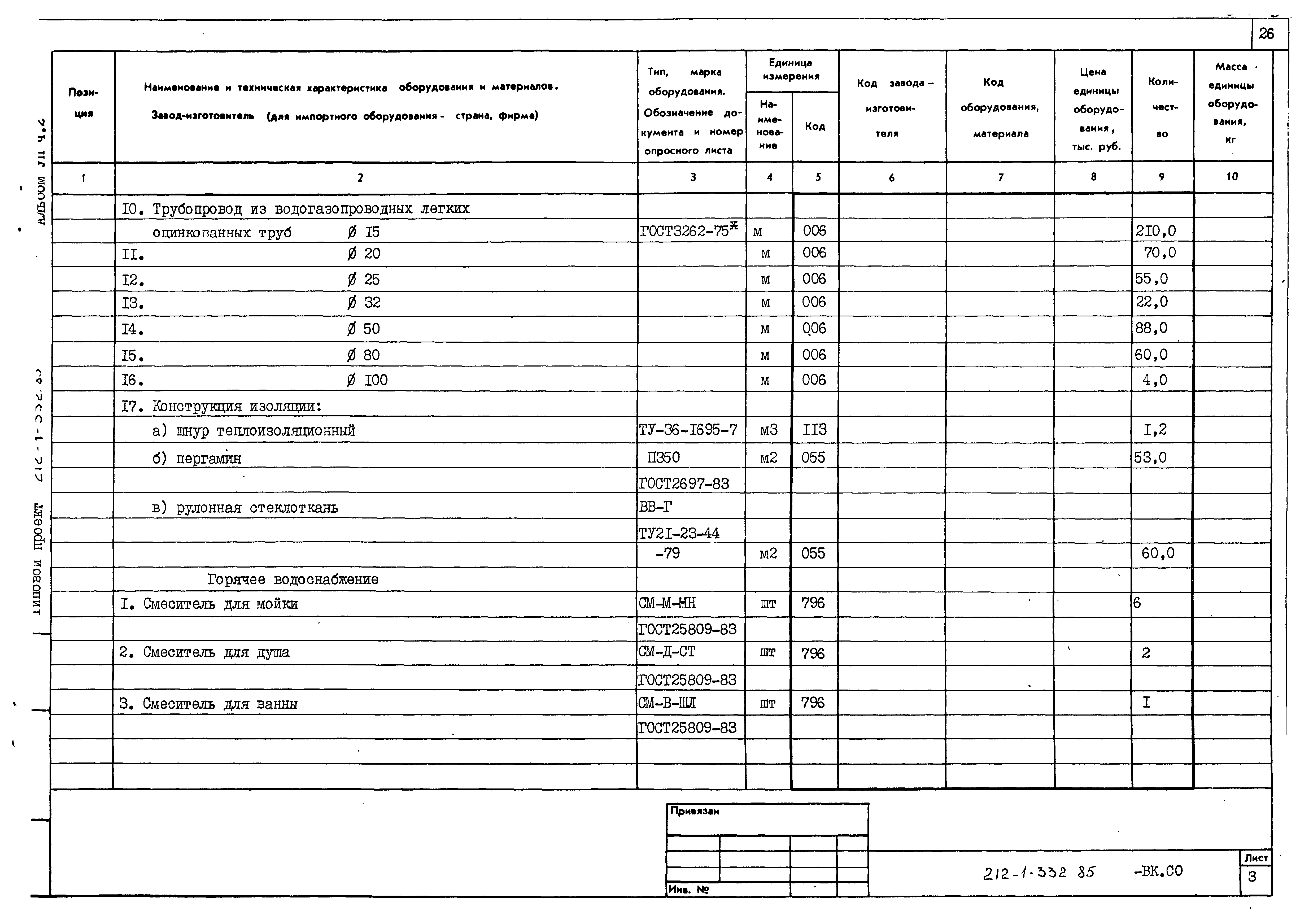 Типовой проект 212-1-332.85