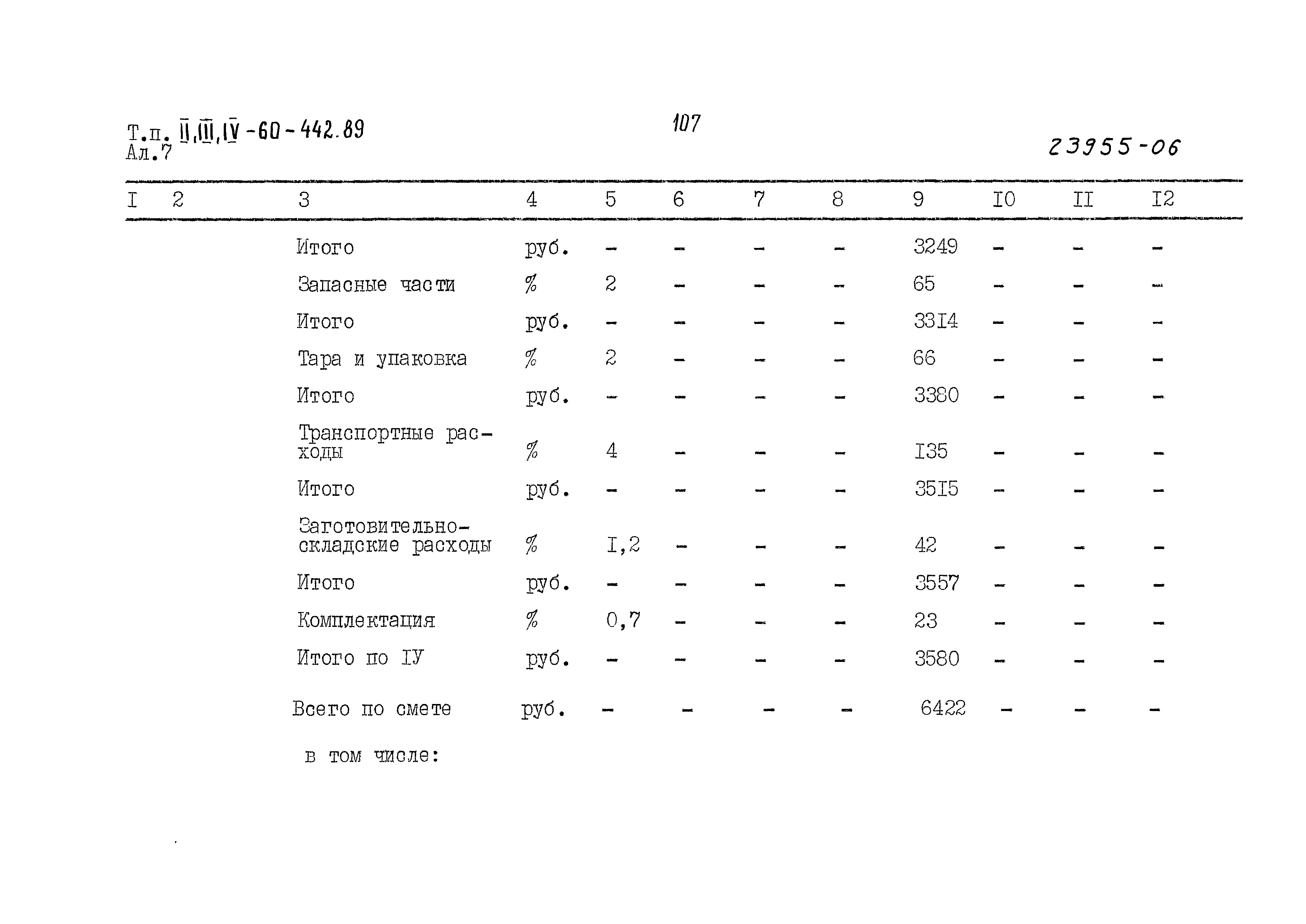 Типовой проект А-II,III,IV-60-442.89