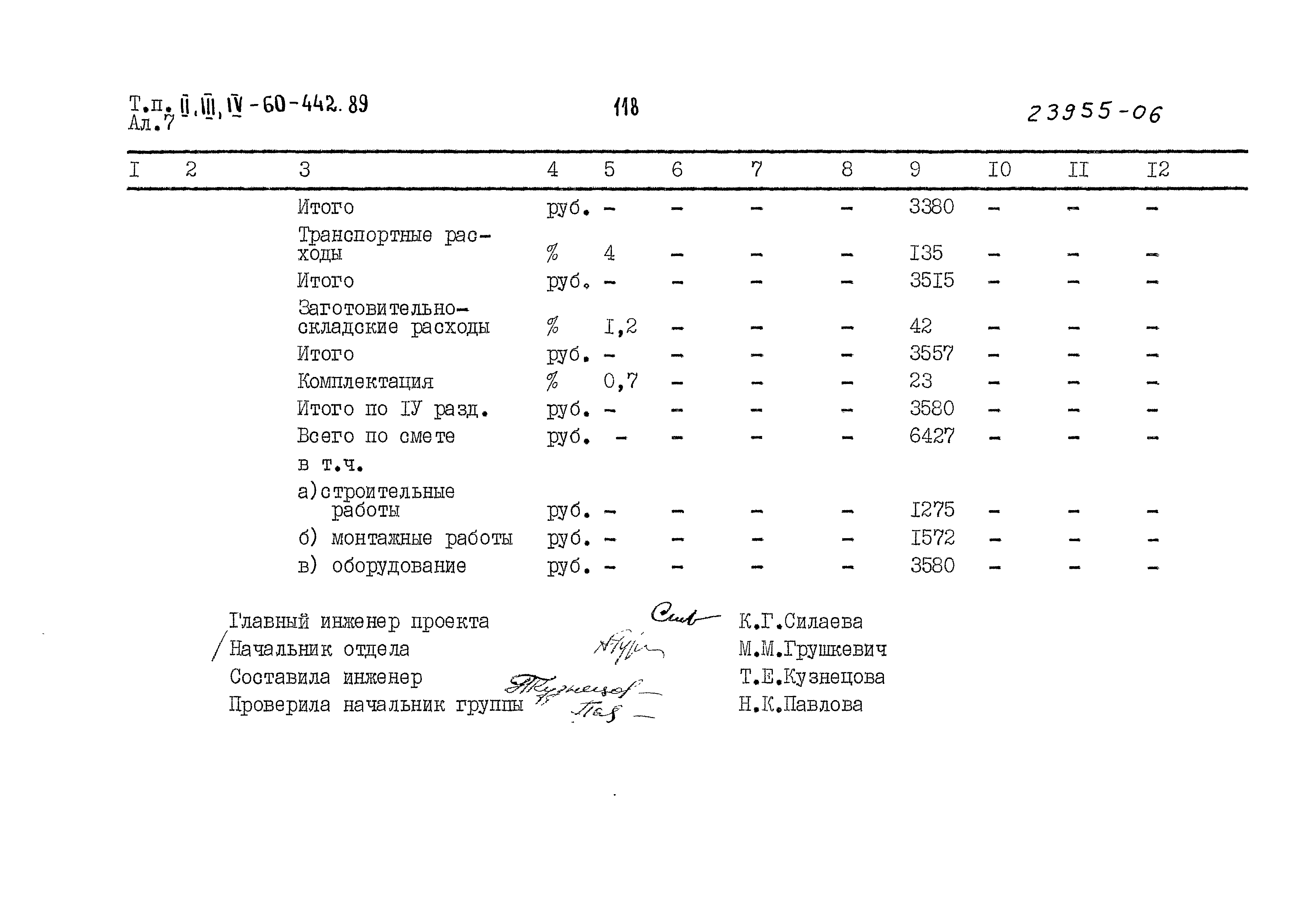 Типовой проект А-II,III,IV-60-442.89