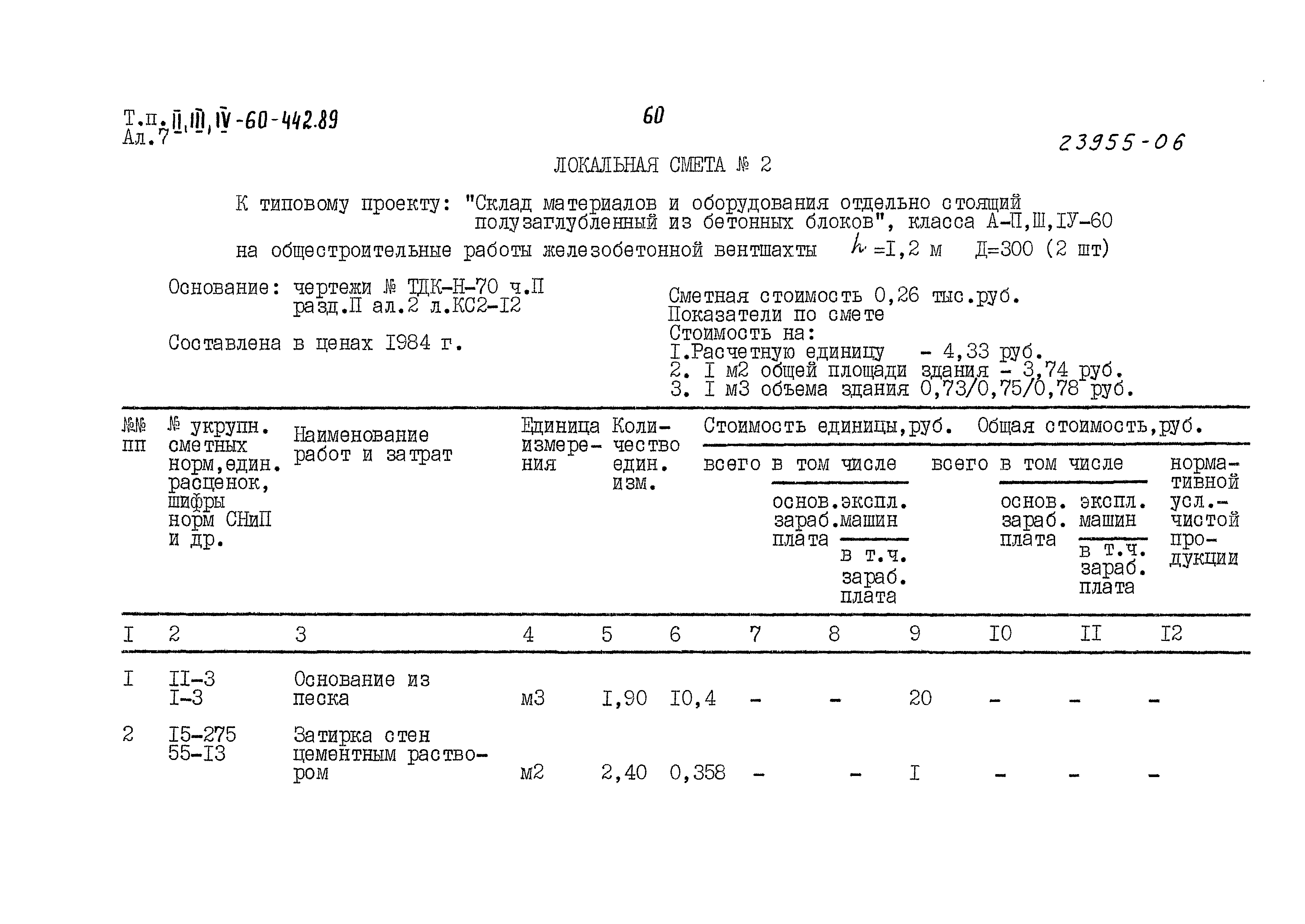 Типовой проект А-II,III,IV-60-442.89