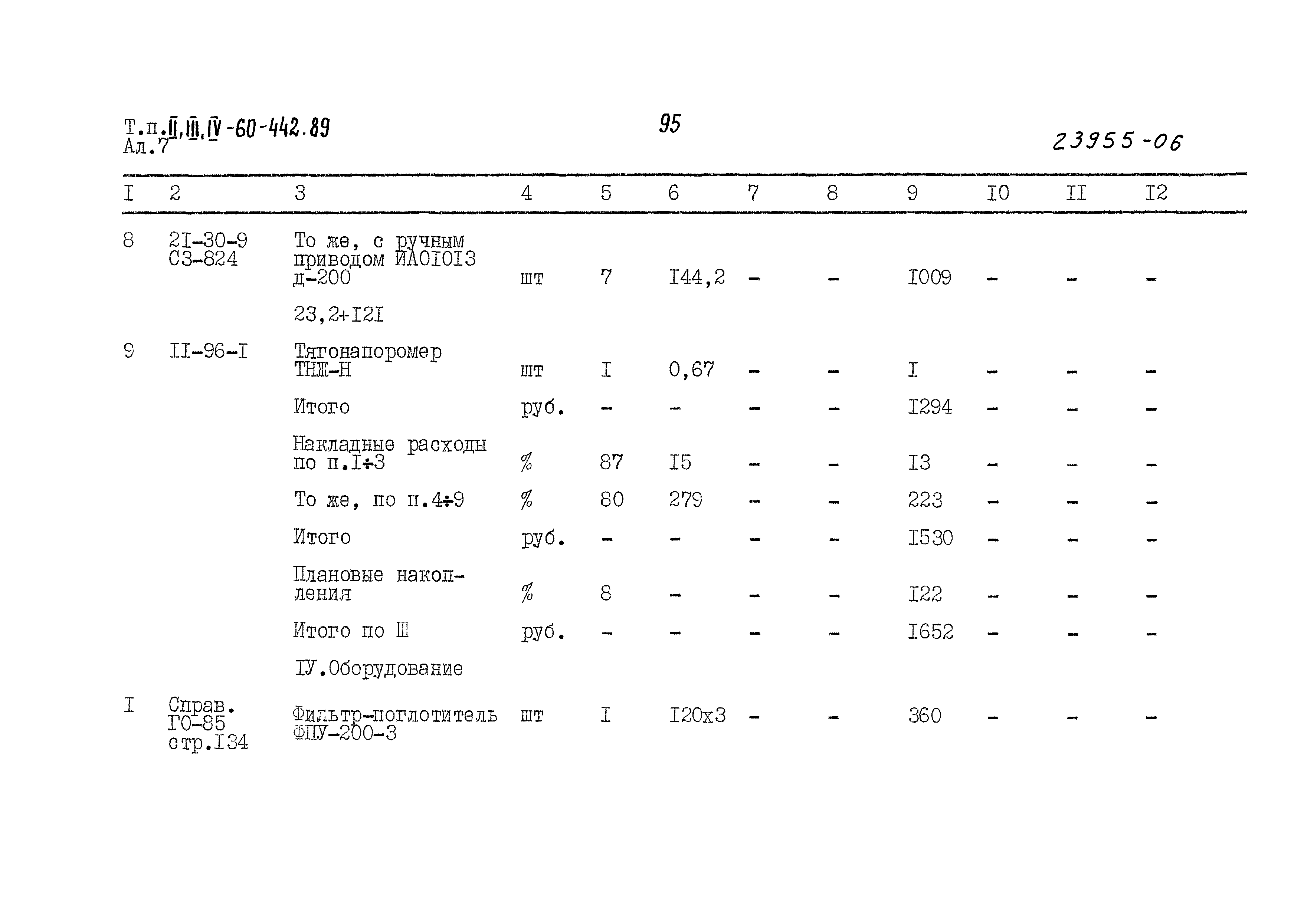 Типовой проект А-II,III,IV-60-442.89