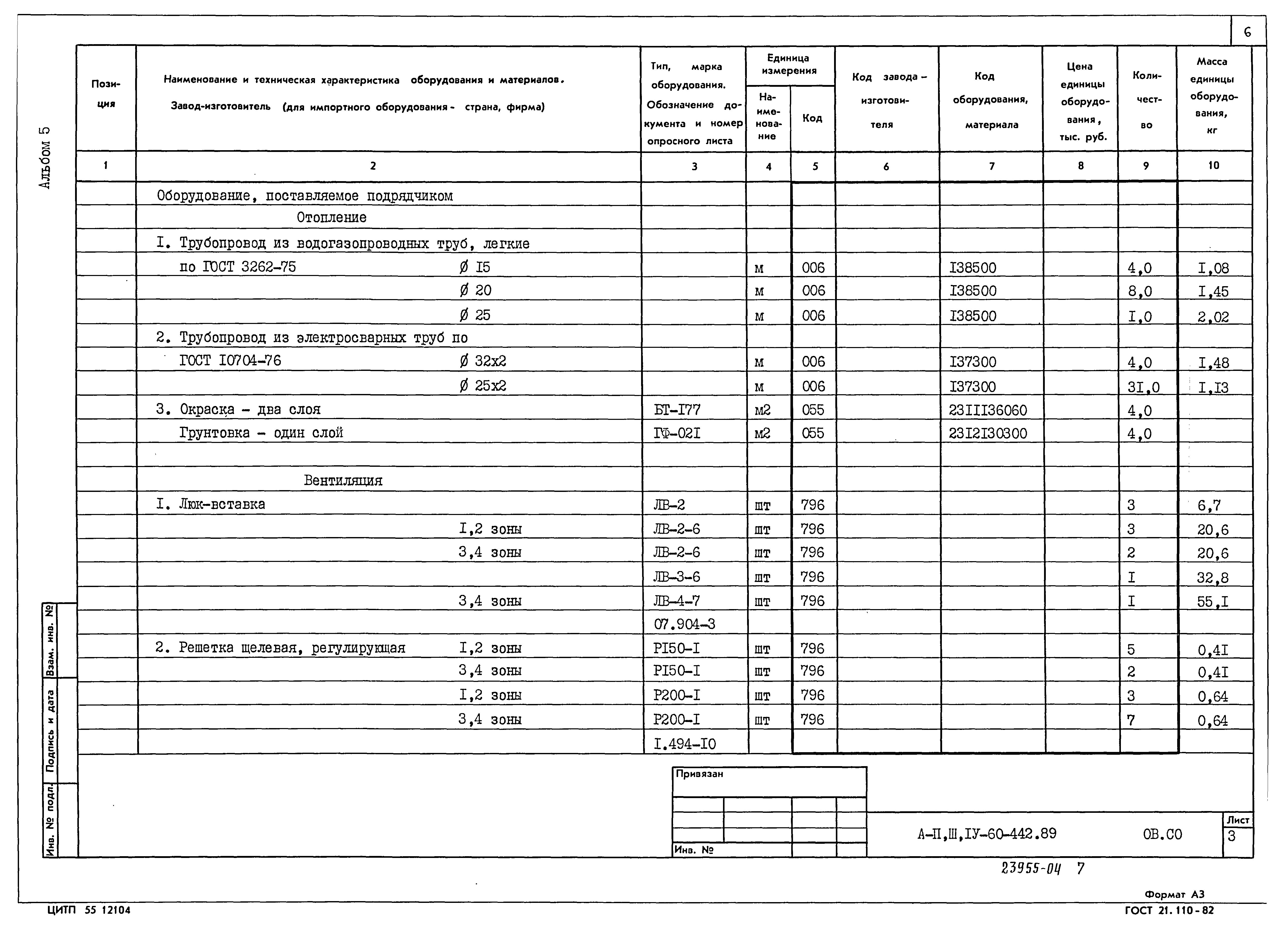 Типовой проект А-II,III,IV-60-442.89