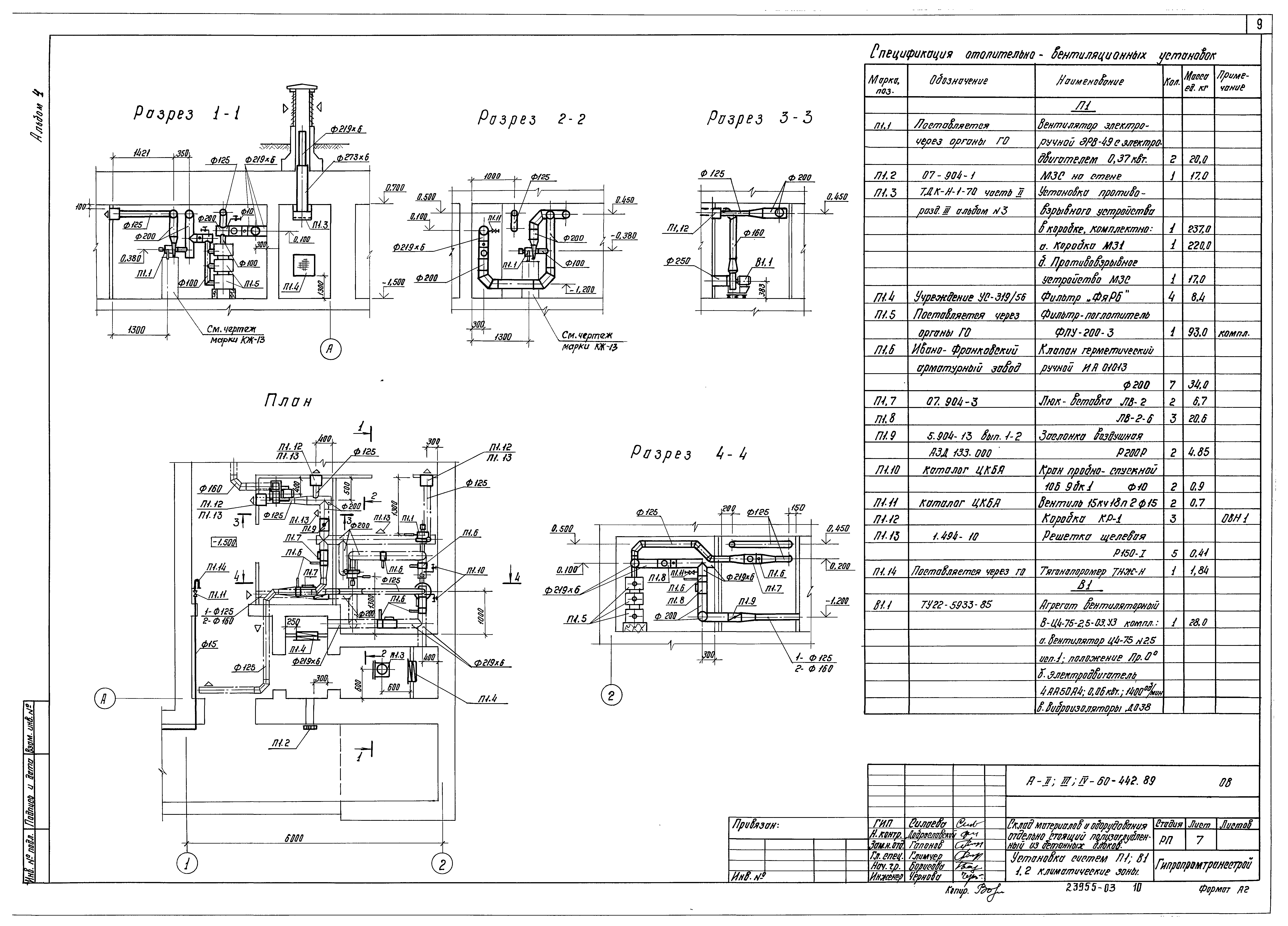 Типовой проект А-II,III,IV-60-442.89