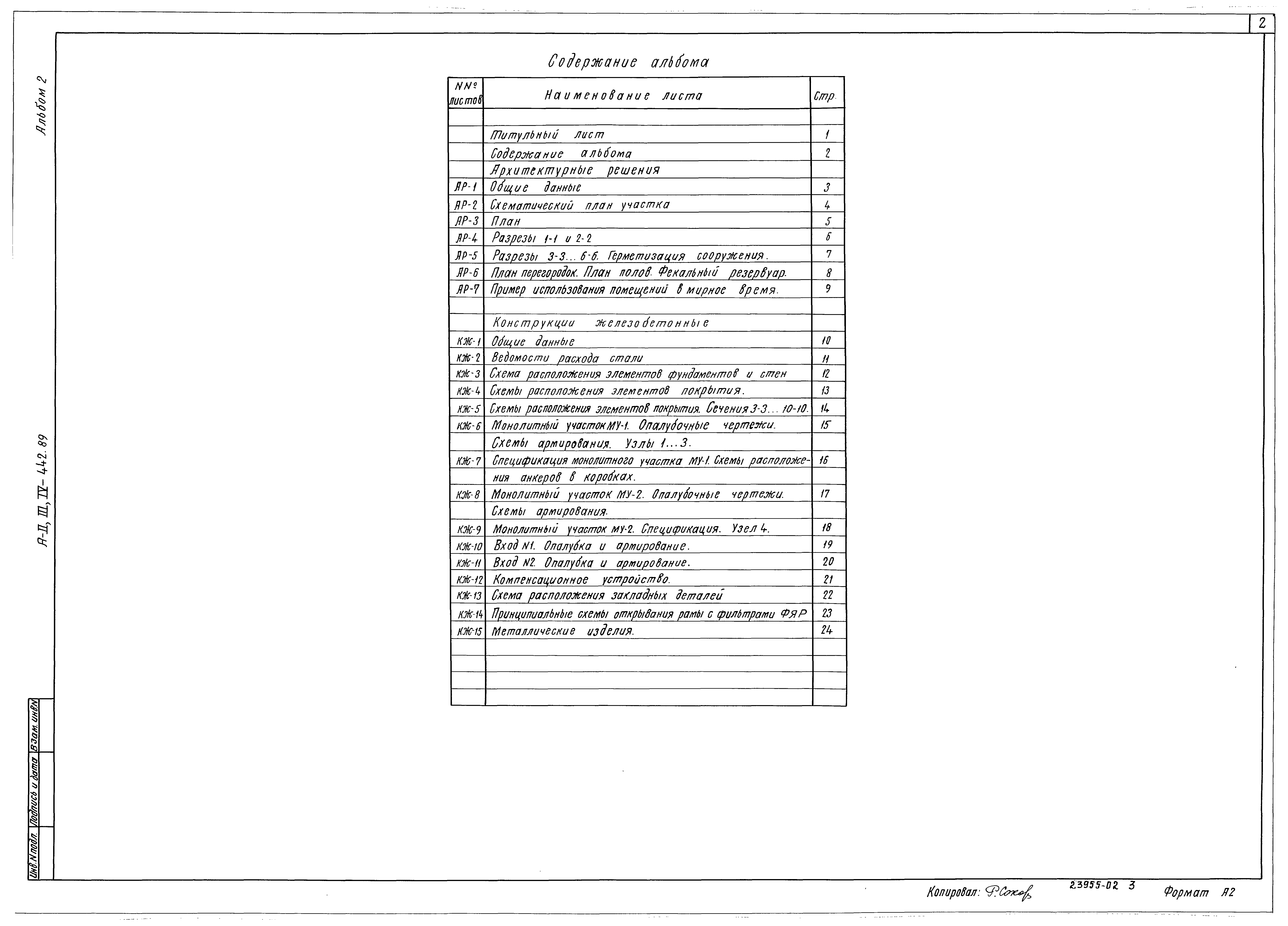 Типовой проект А-II,III,IV-60-442.89