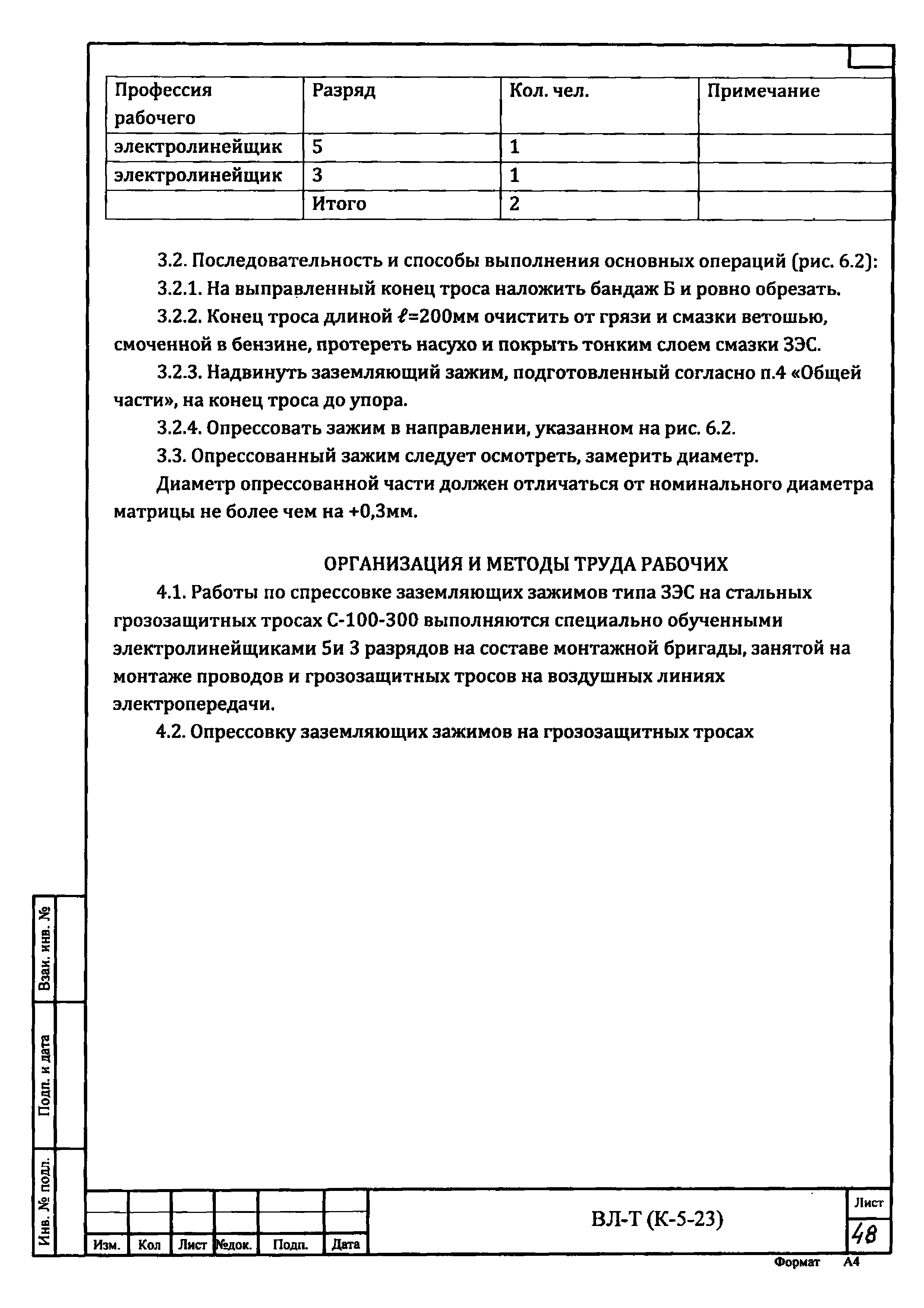 Технологическая карта К-5-23-6