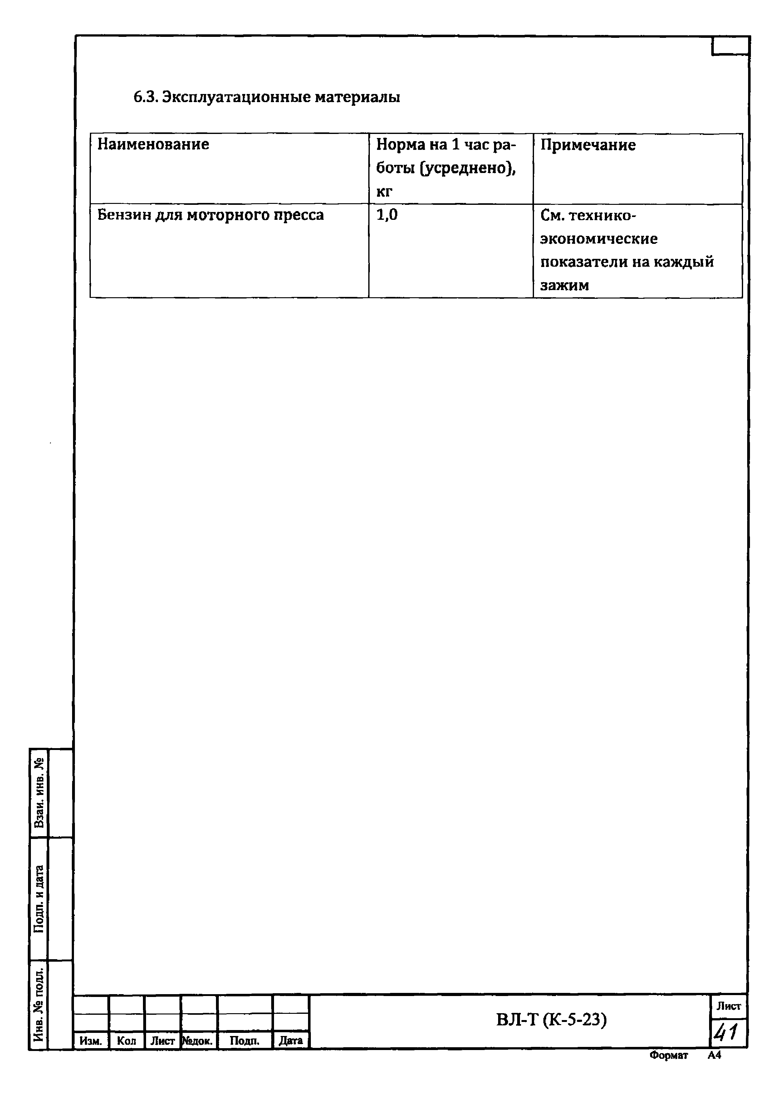 Технологическая карта К-5-23-4