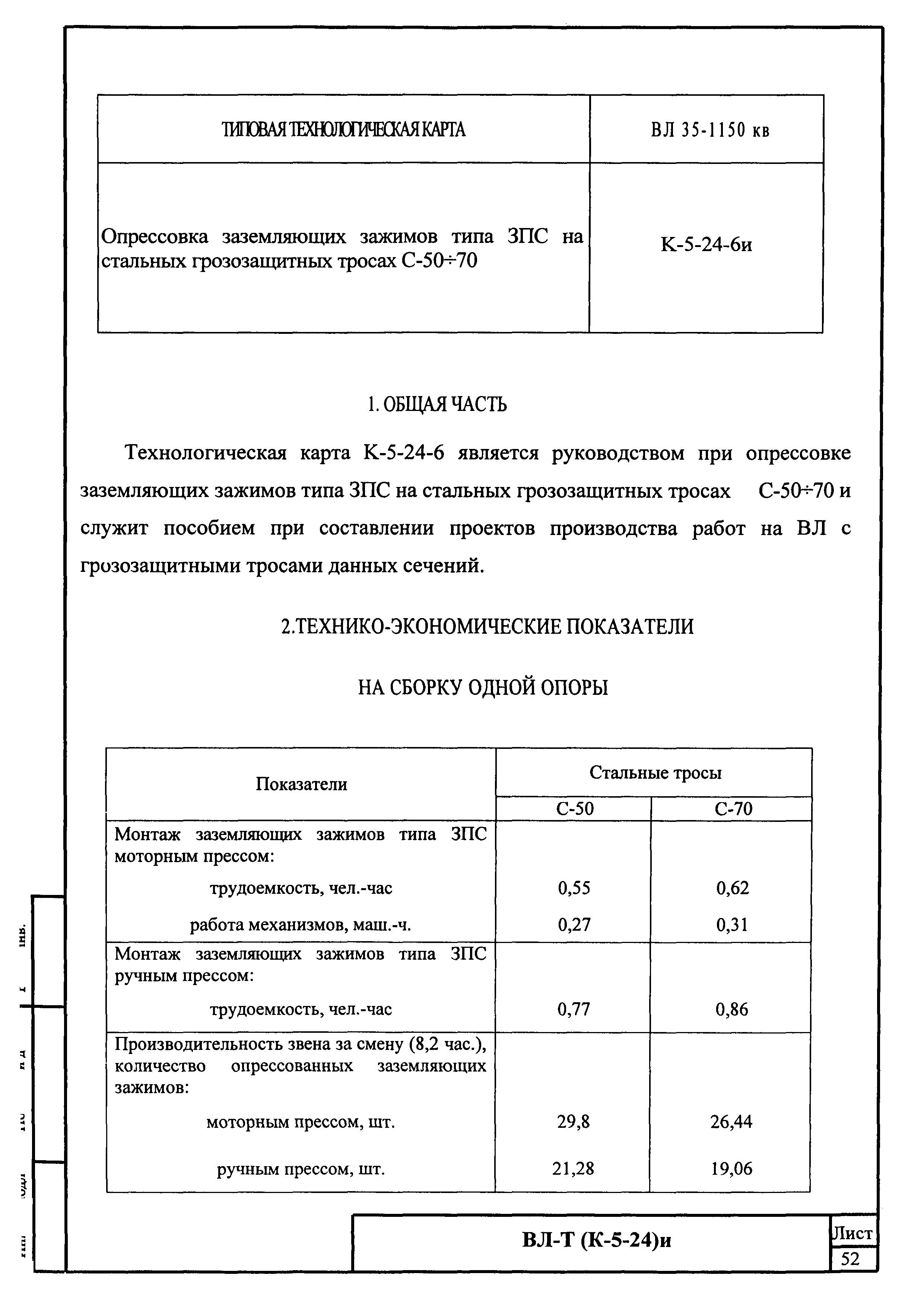 Технологическая карта К-5-24-6и