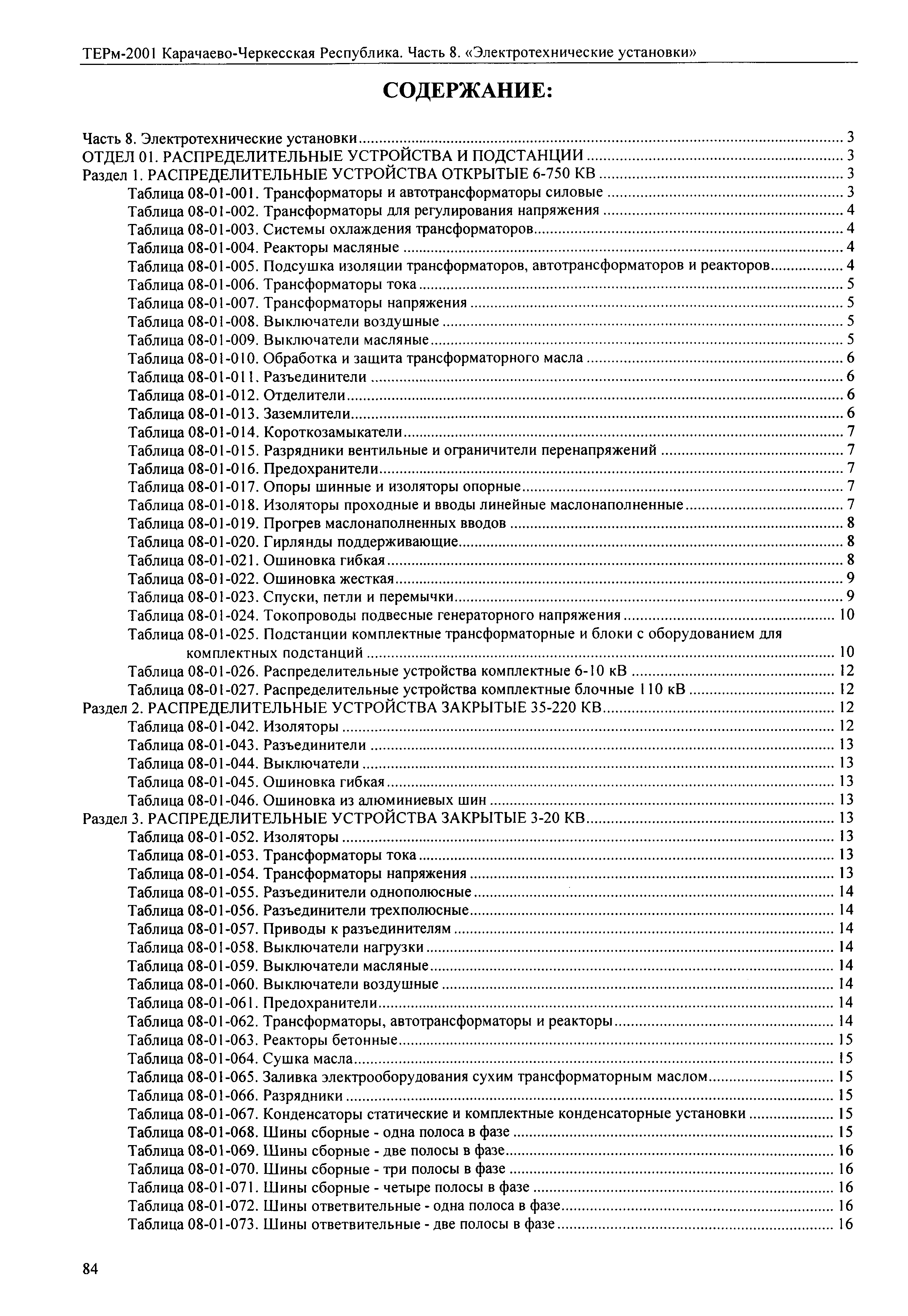 ТЕРм Карачаево-Черкесская Республика 08-2001