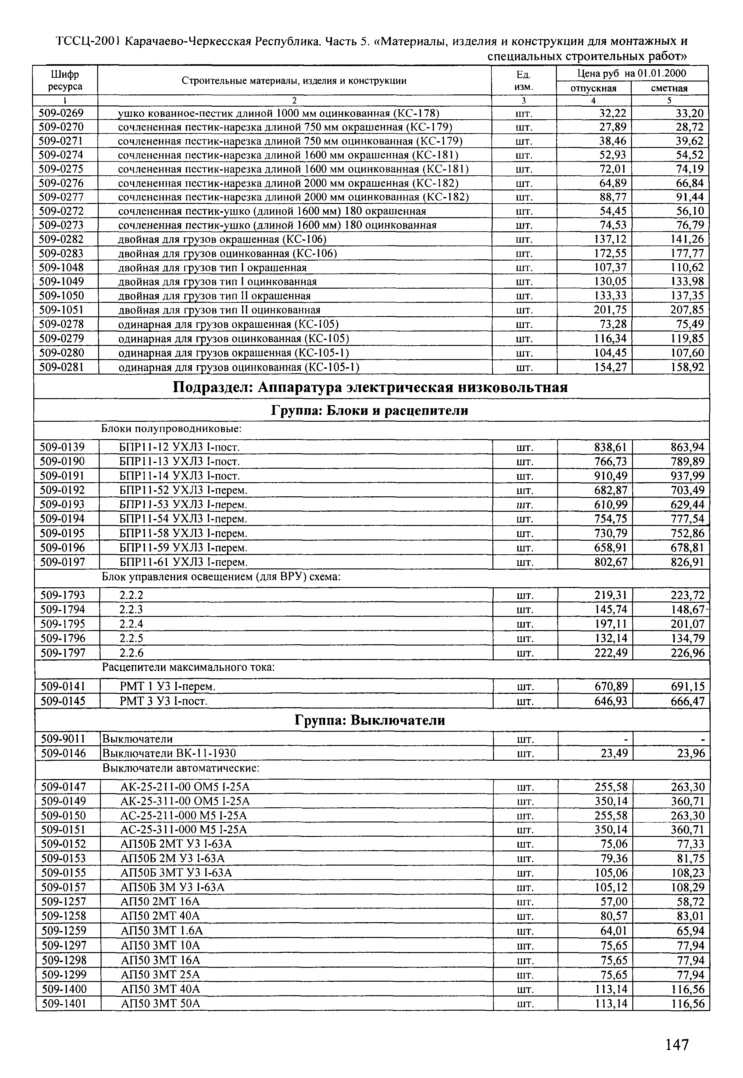 ТССЦ Карачаево-Черкесская Республика 05-2001