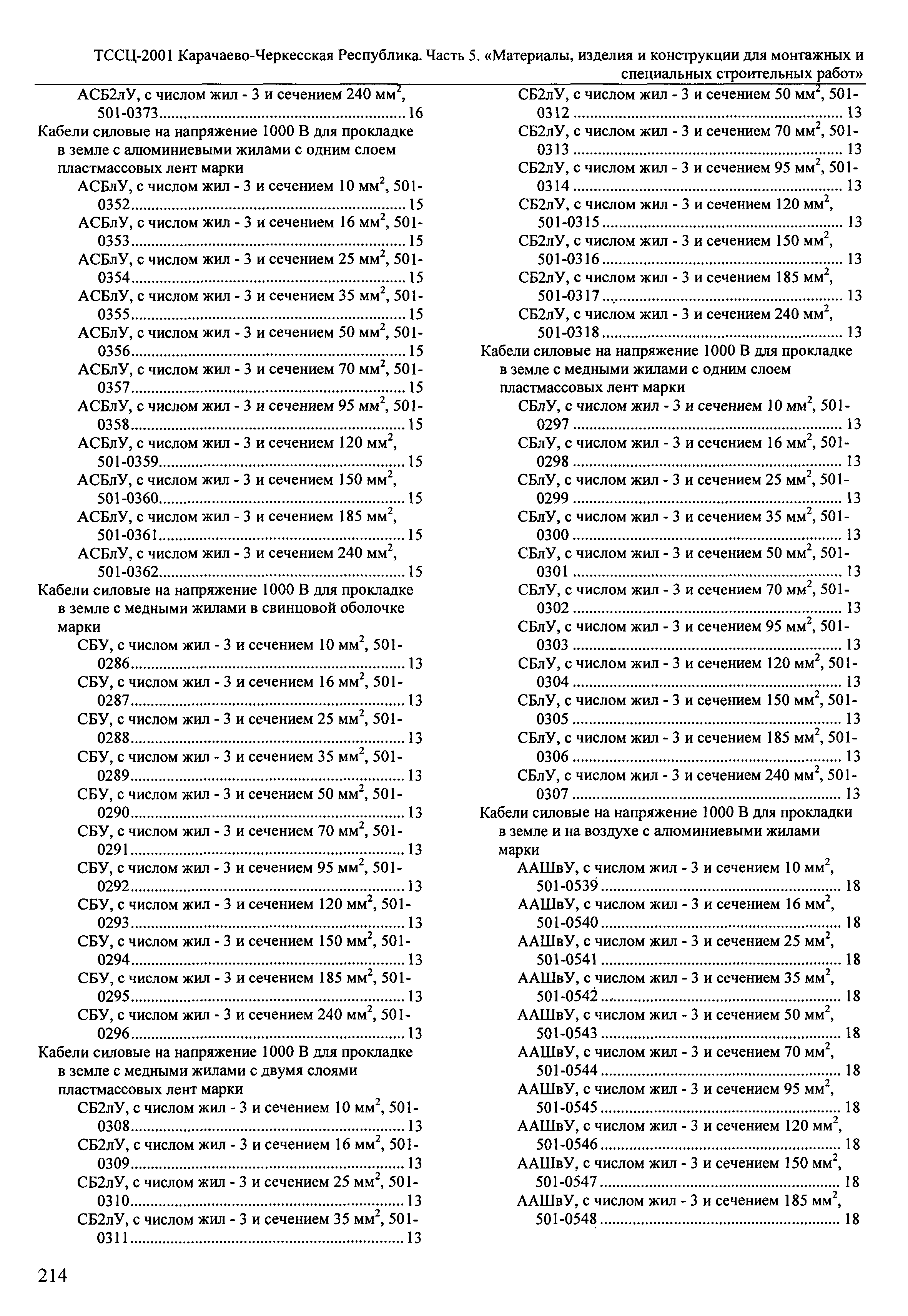 ТССЦ Карачаево-Черкесская Республика 05-2001