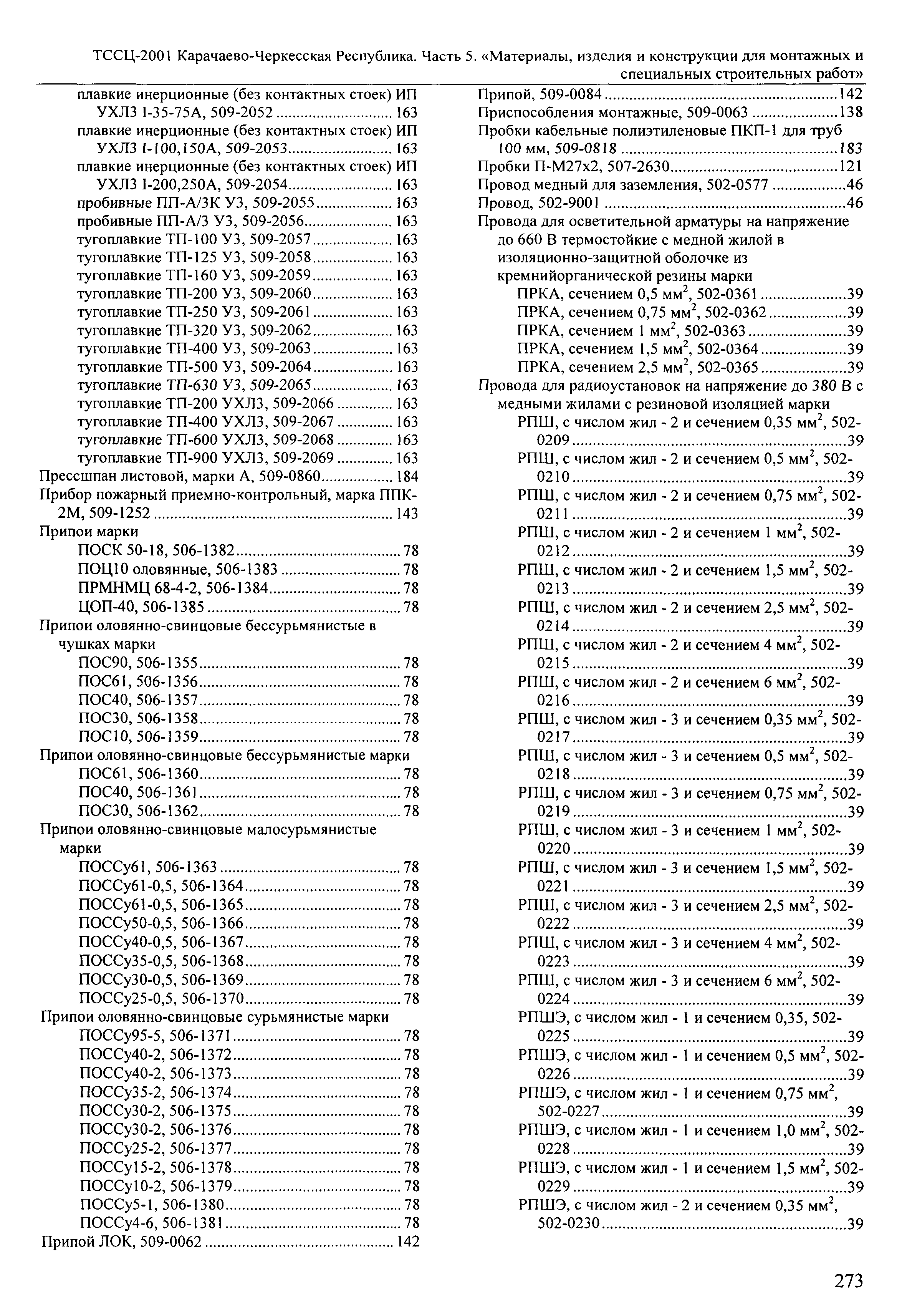 ТССЦ Карачаево-Черкесская Республика 05-2001