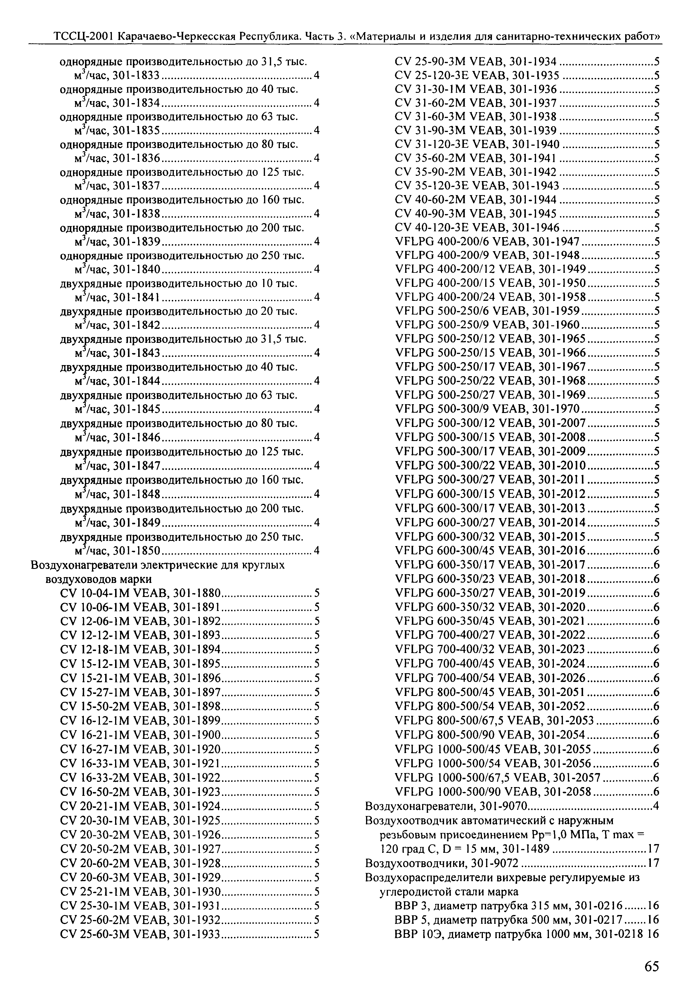 ТССЦ Карачаево-Черкесская Республика 03-2001