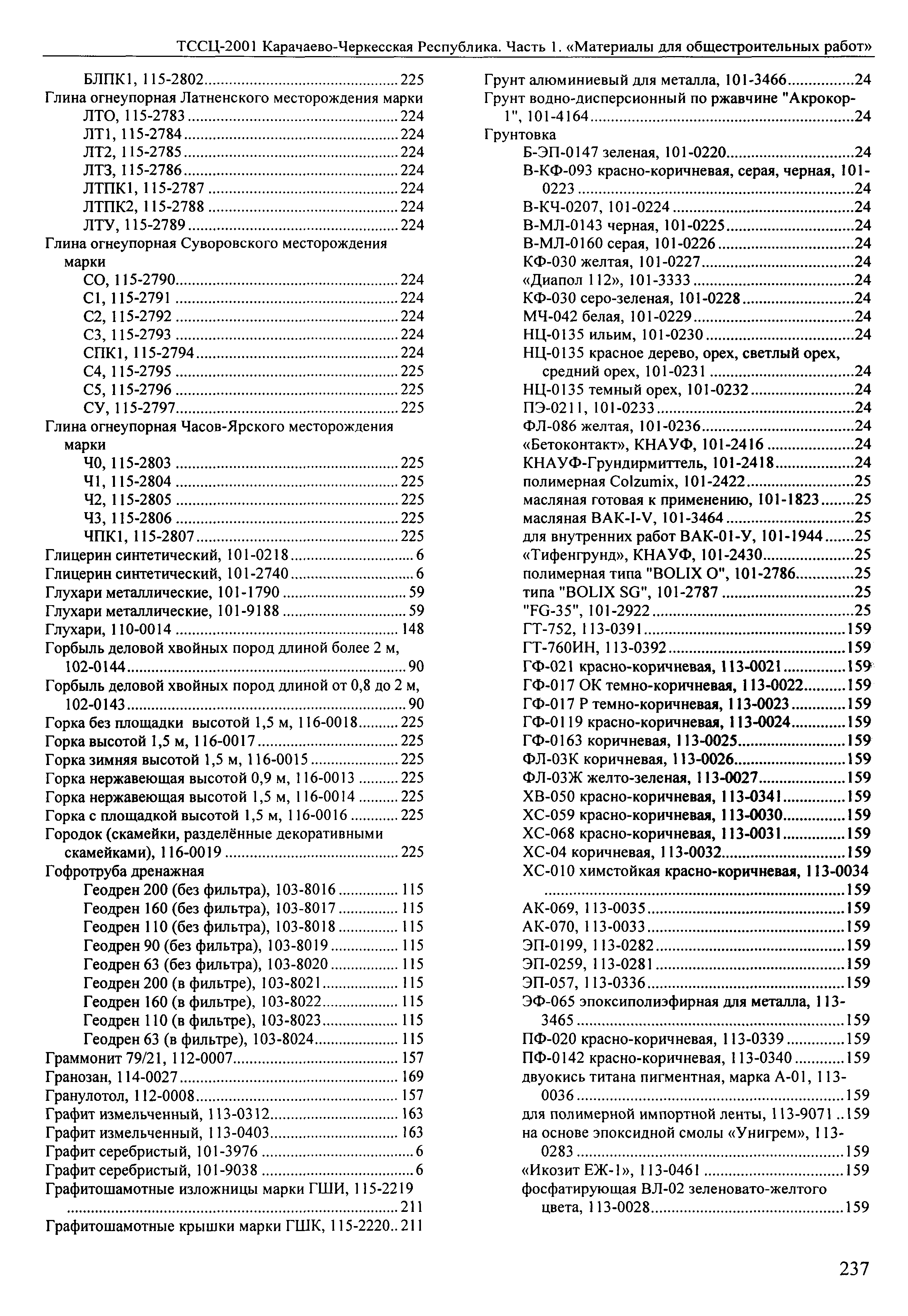 ТССЦ Карачаево-Черкесская Республика 01-2001