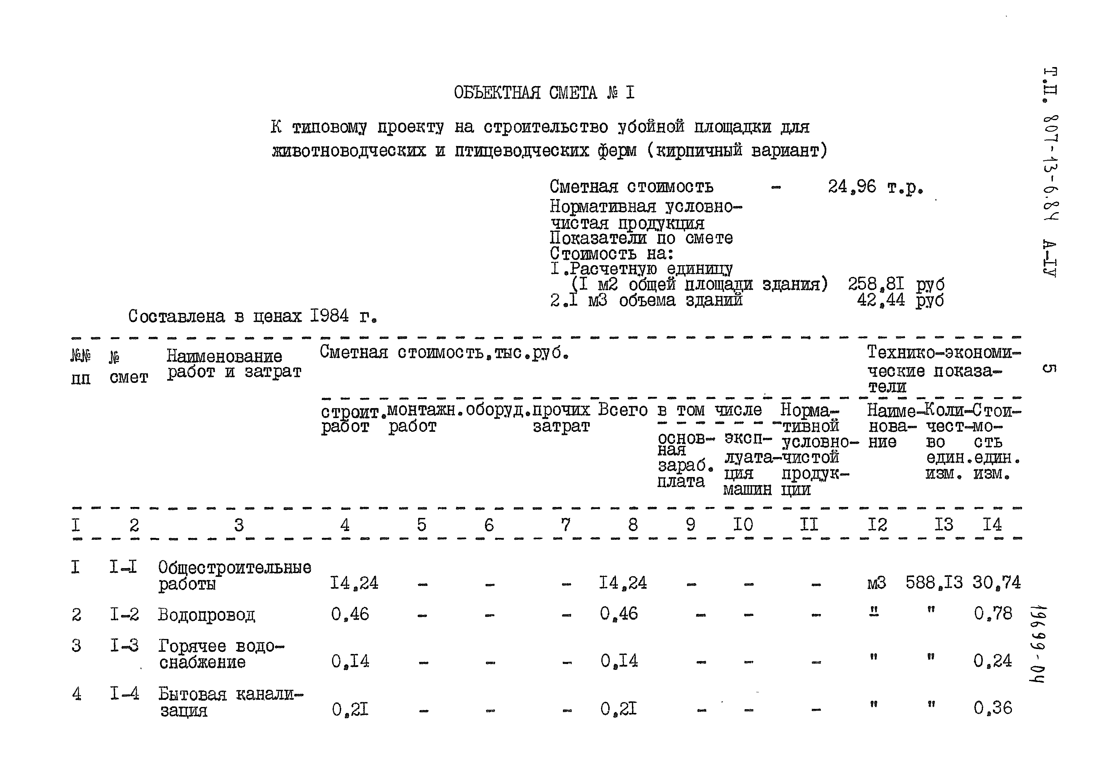 Типовой проект 807-13-6.84