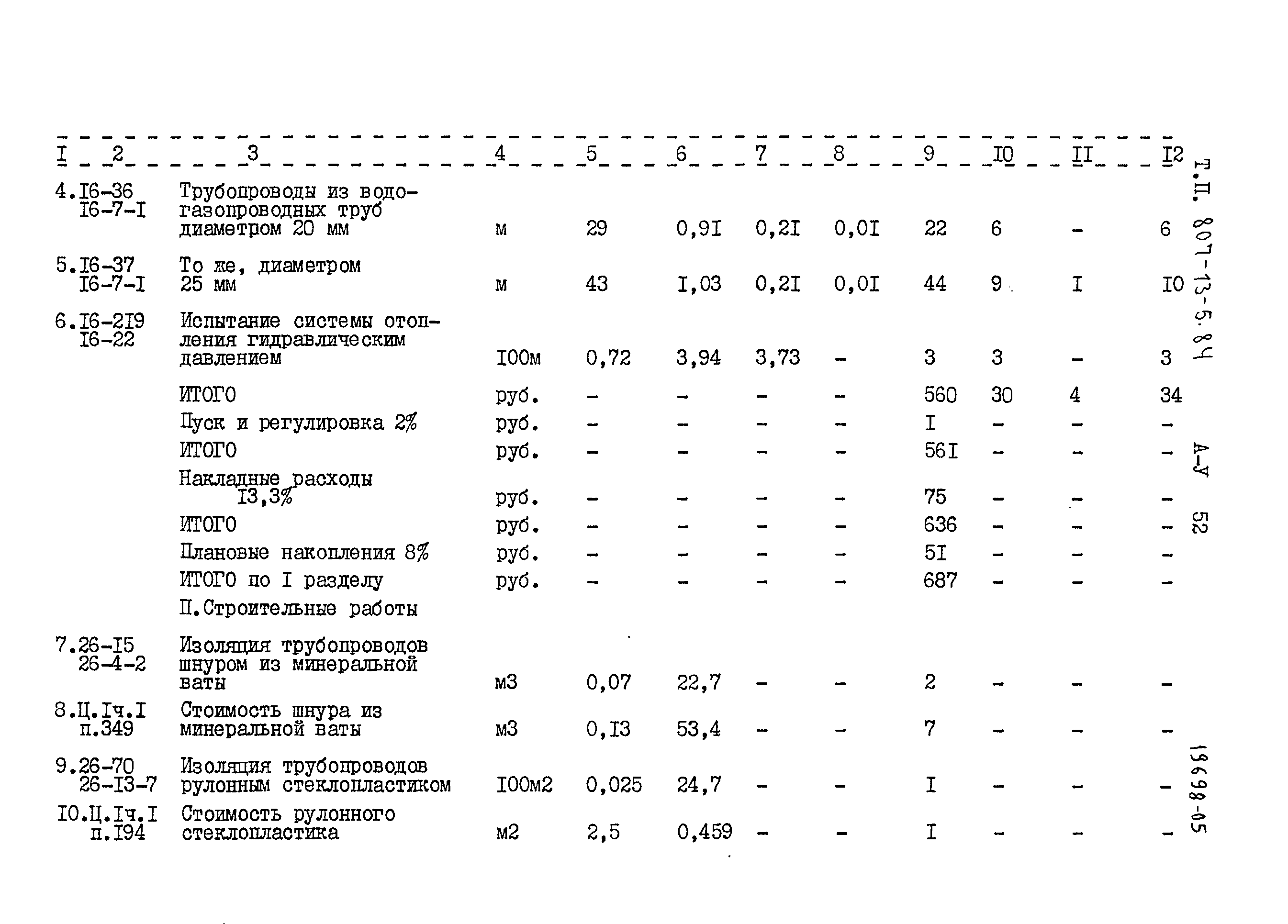 Типовой проект 807-13-5.84