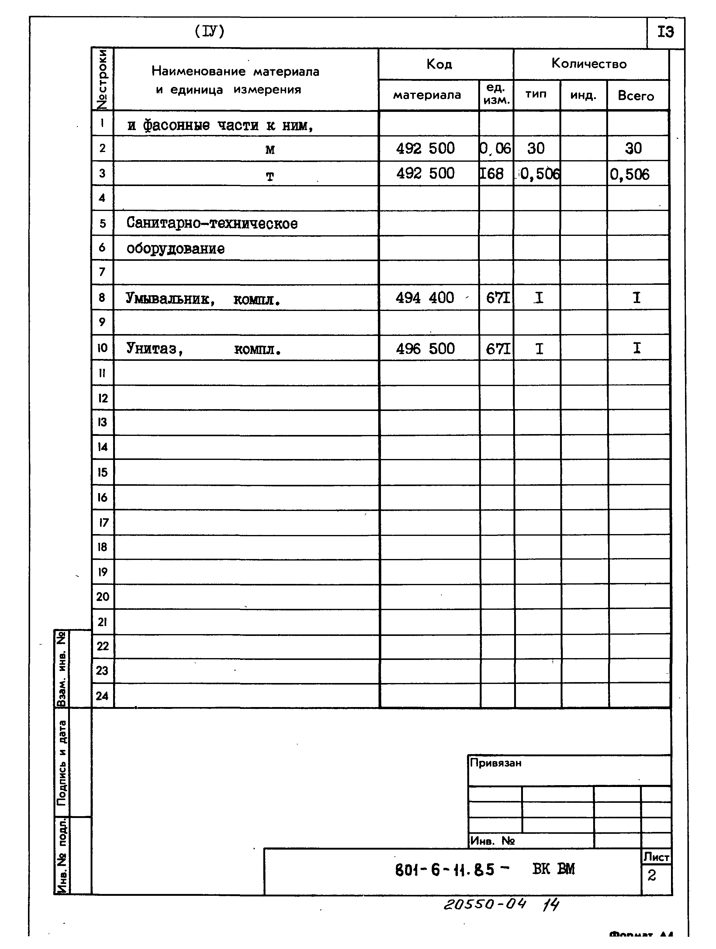 Типовой проект 801-6-11.85