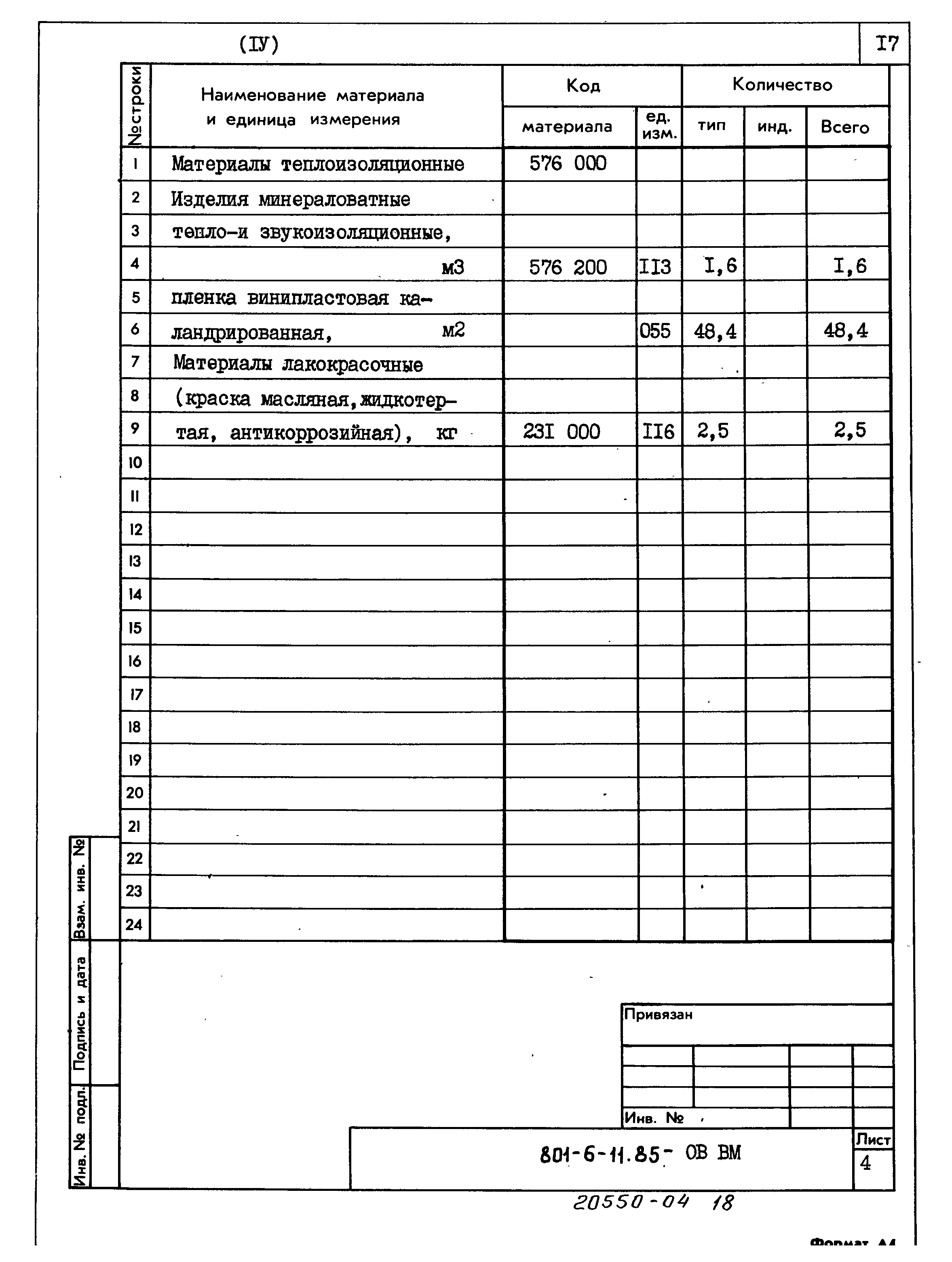 Типовой проект 801-6-11.85