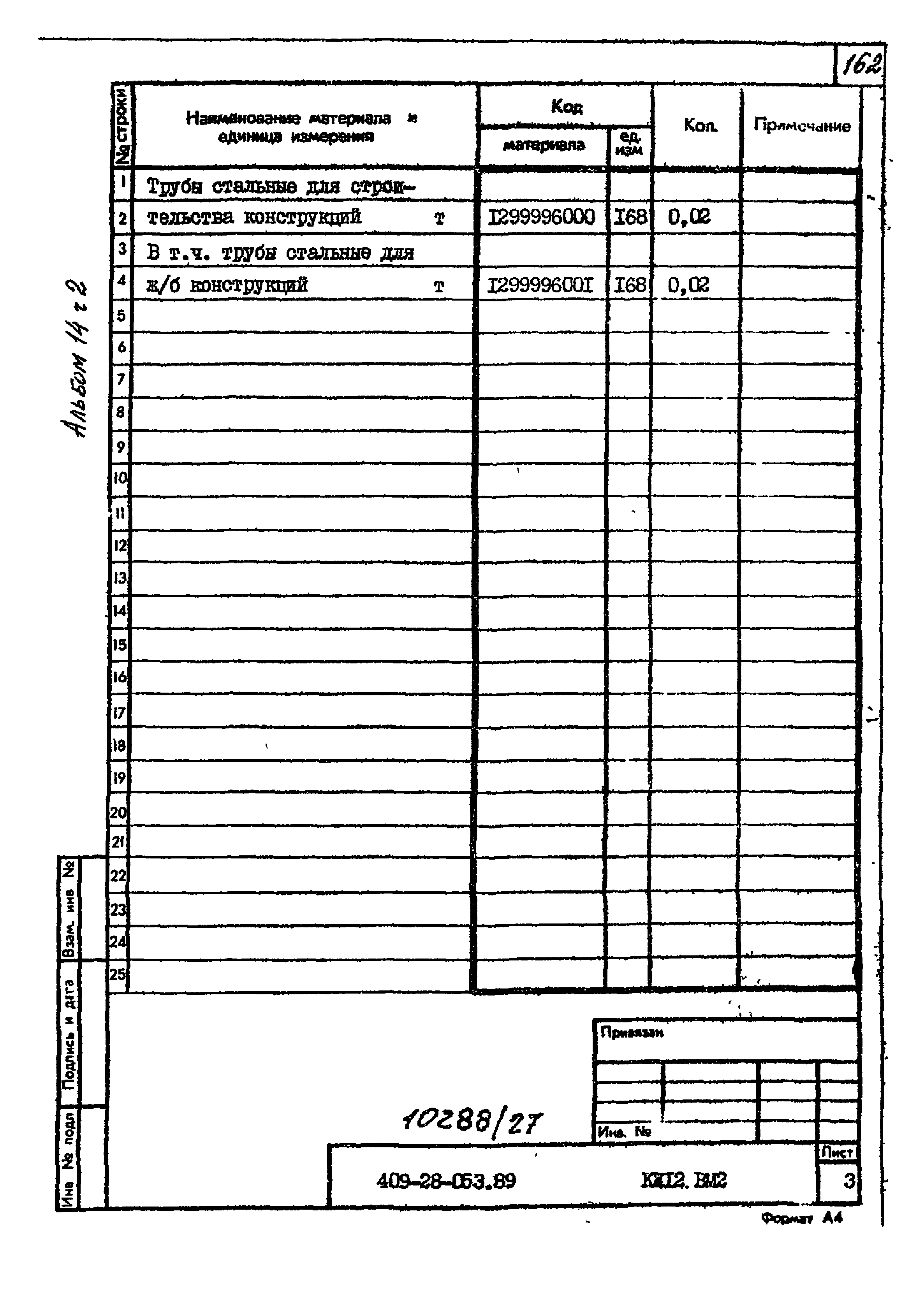 Типовые проектные решения 409-28-053.89