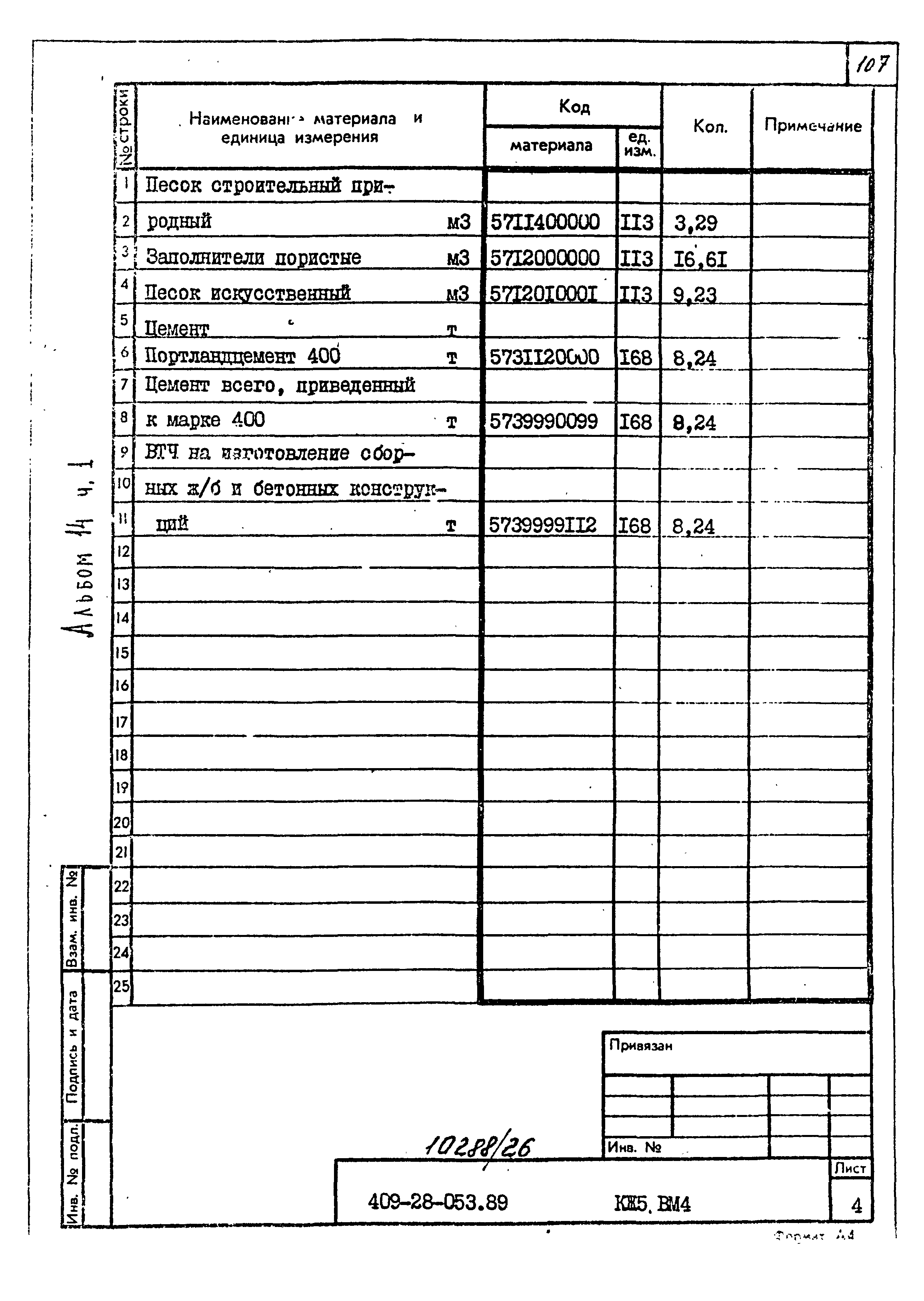 Типовые проектные решения 409-28-053.89