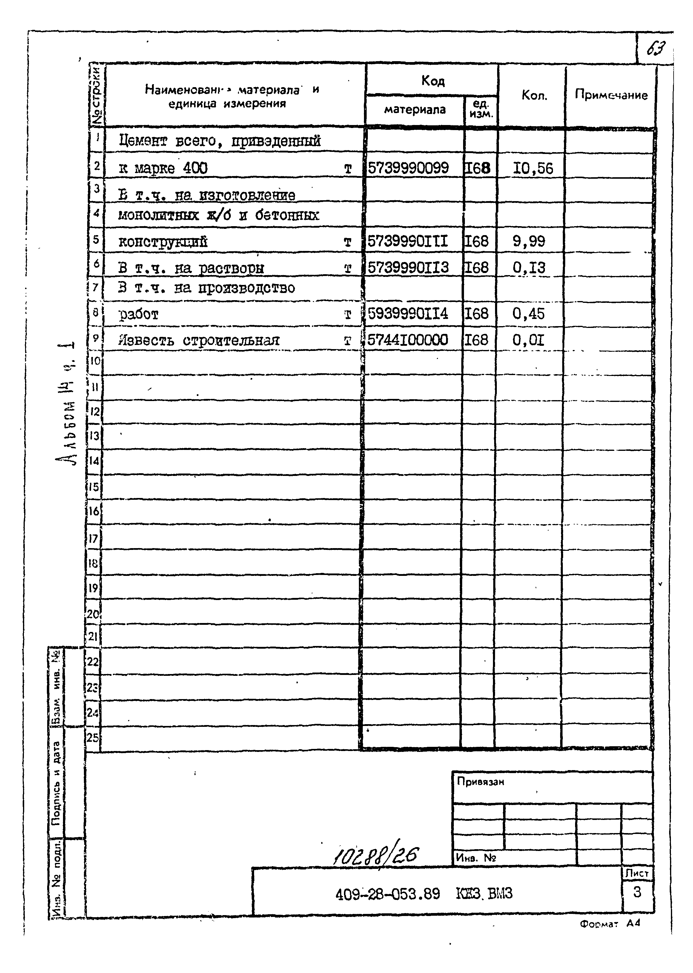 Типовые проектные решения 409-28-053.89