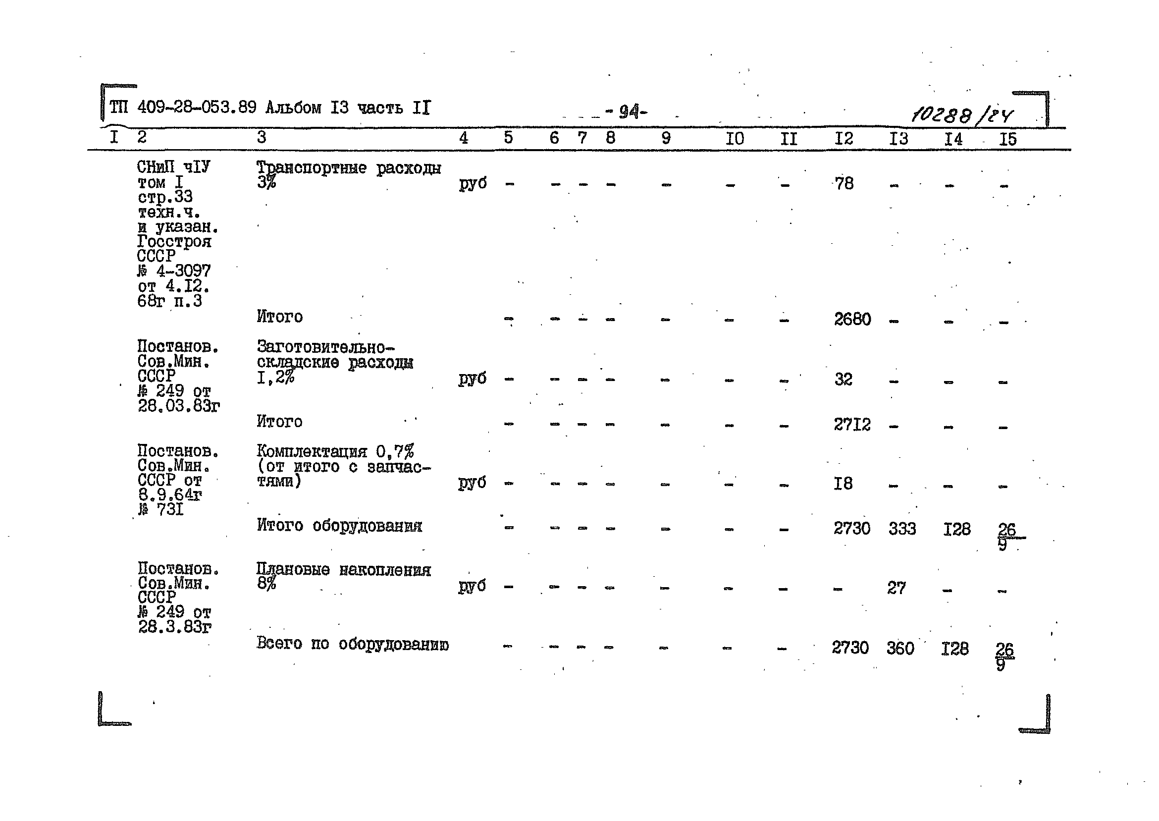 Типовые проектные решения 409-28-053.89