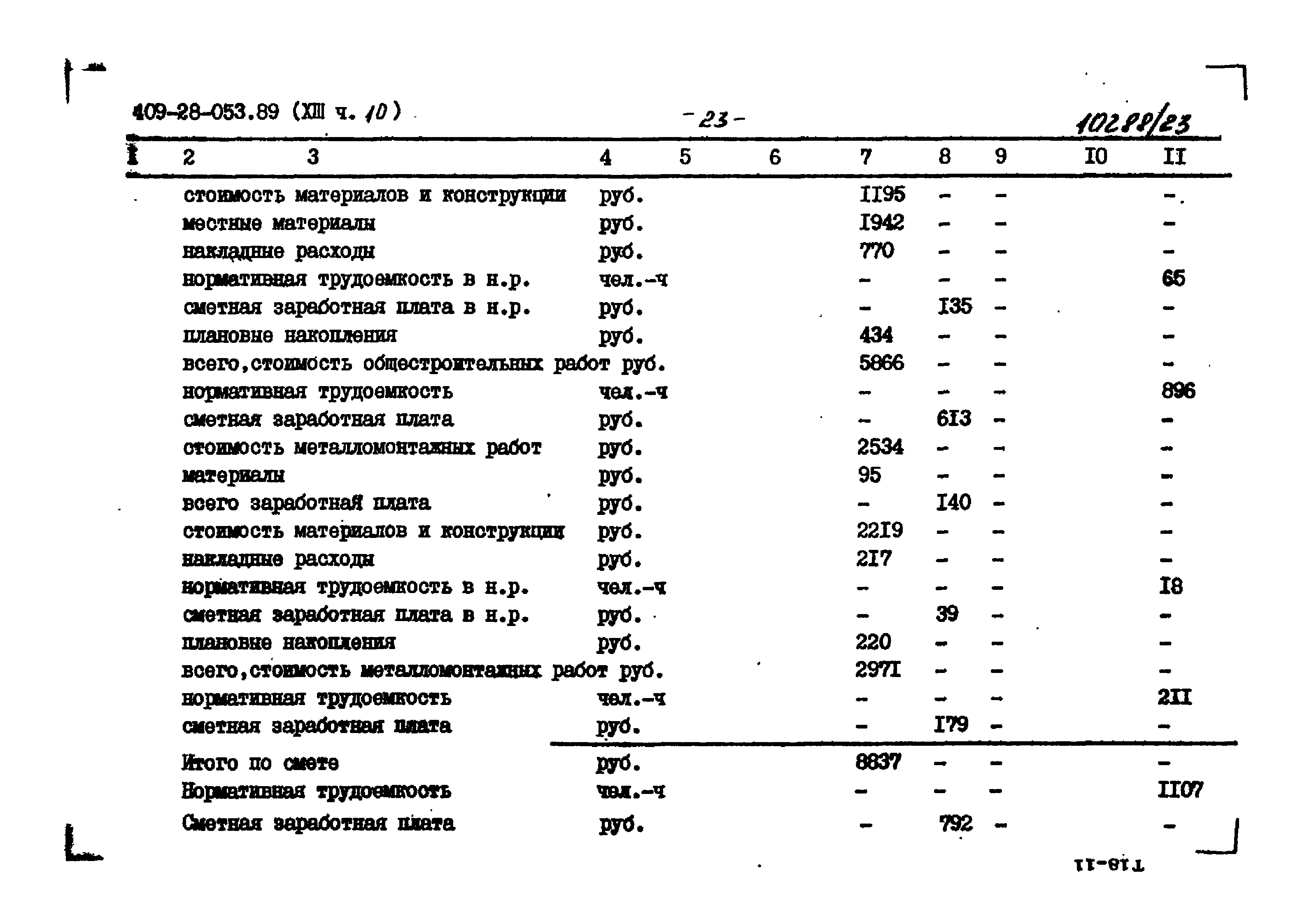 Типовые проектные решения 409-28-053.89