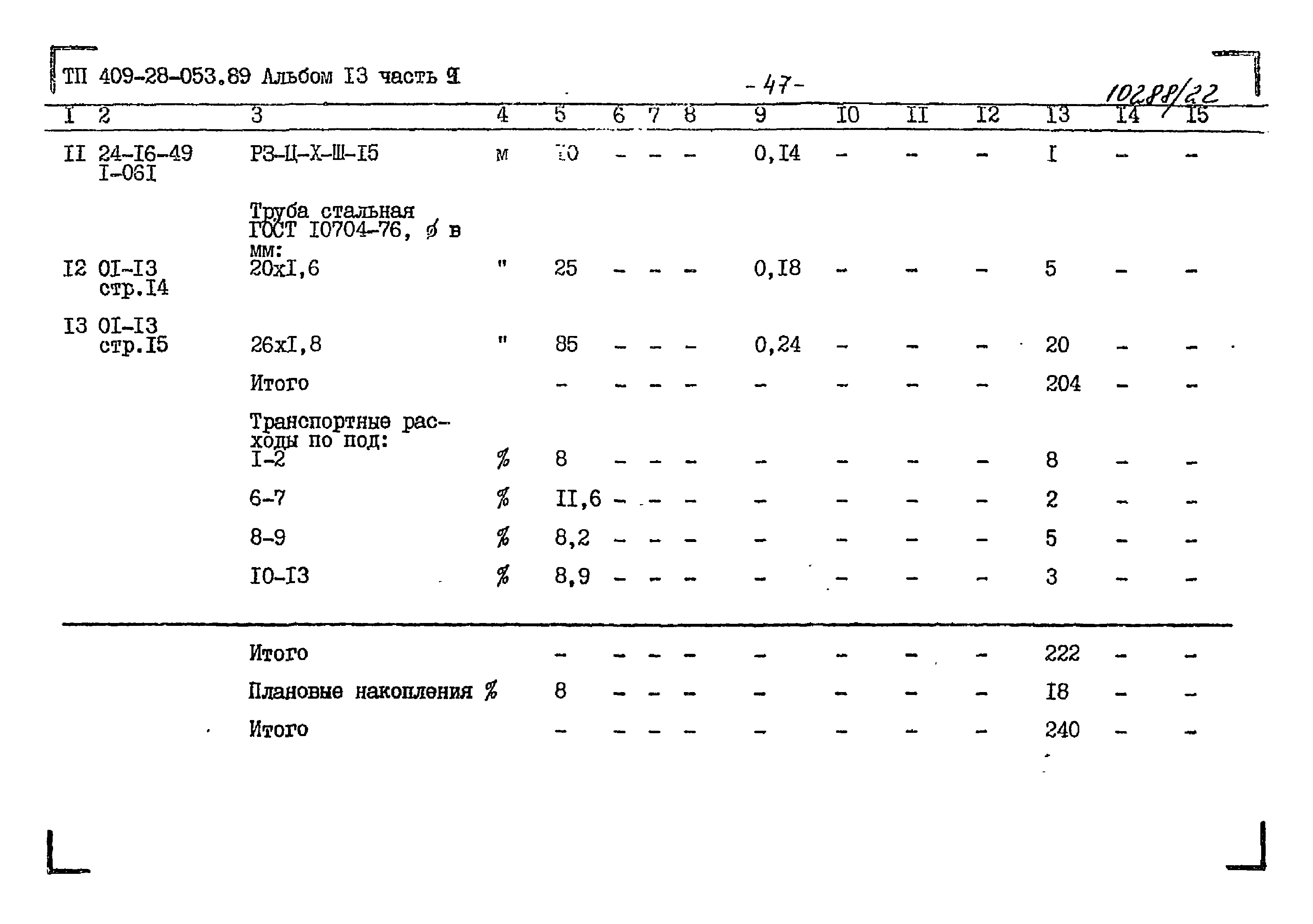 Типовые проектные решения 409-28-053.89