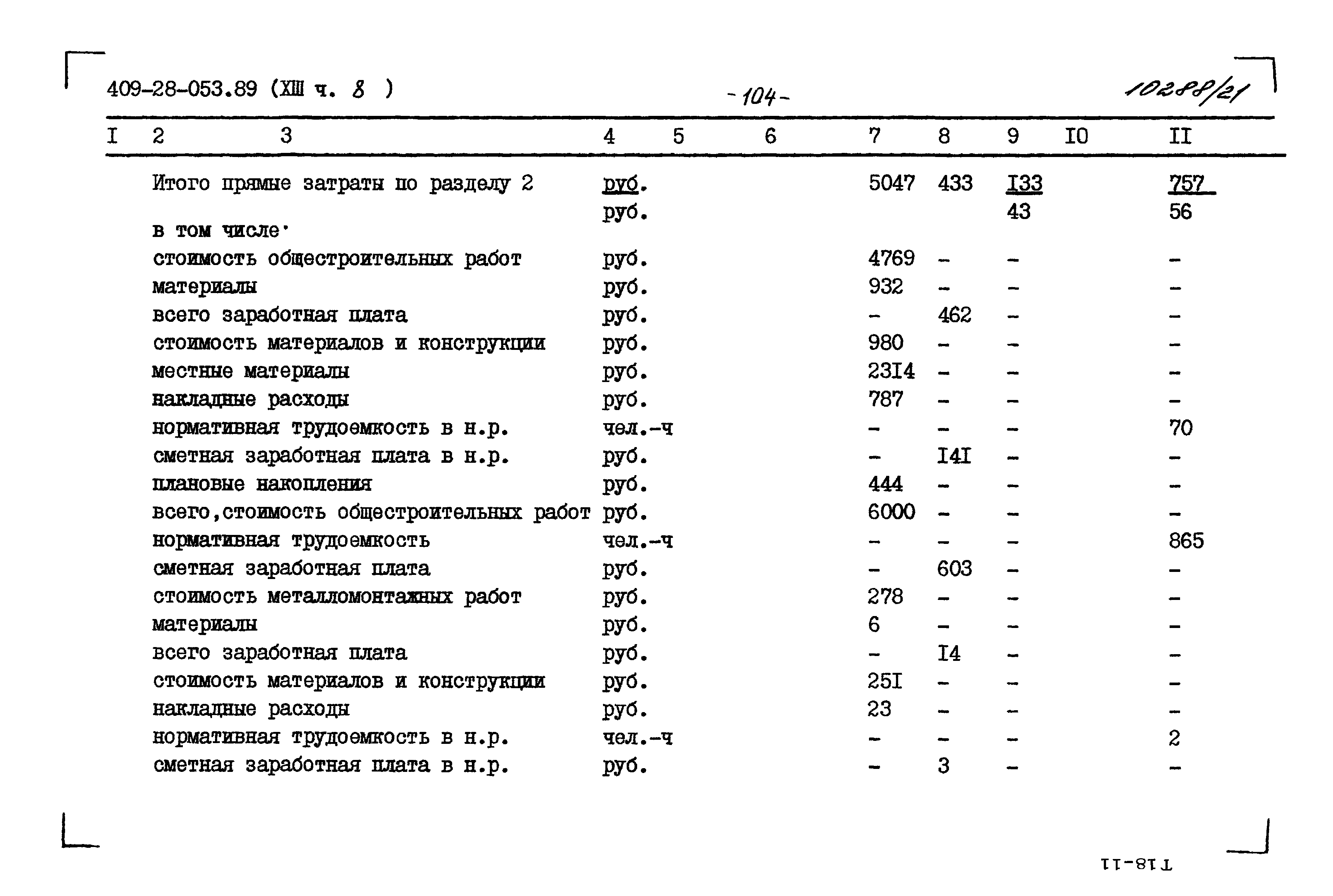 Типовые проектные решения 409-28-053.89