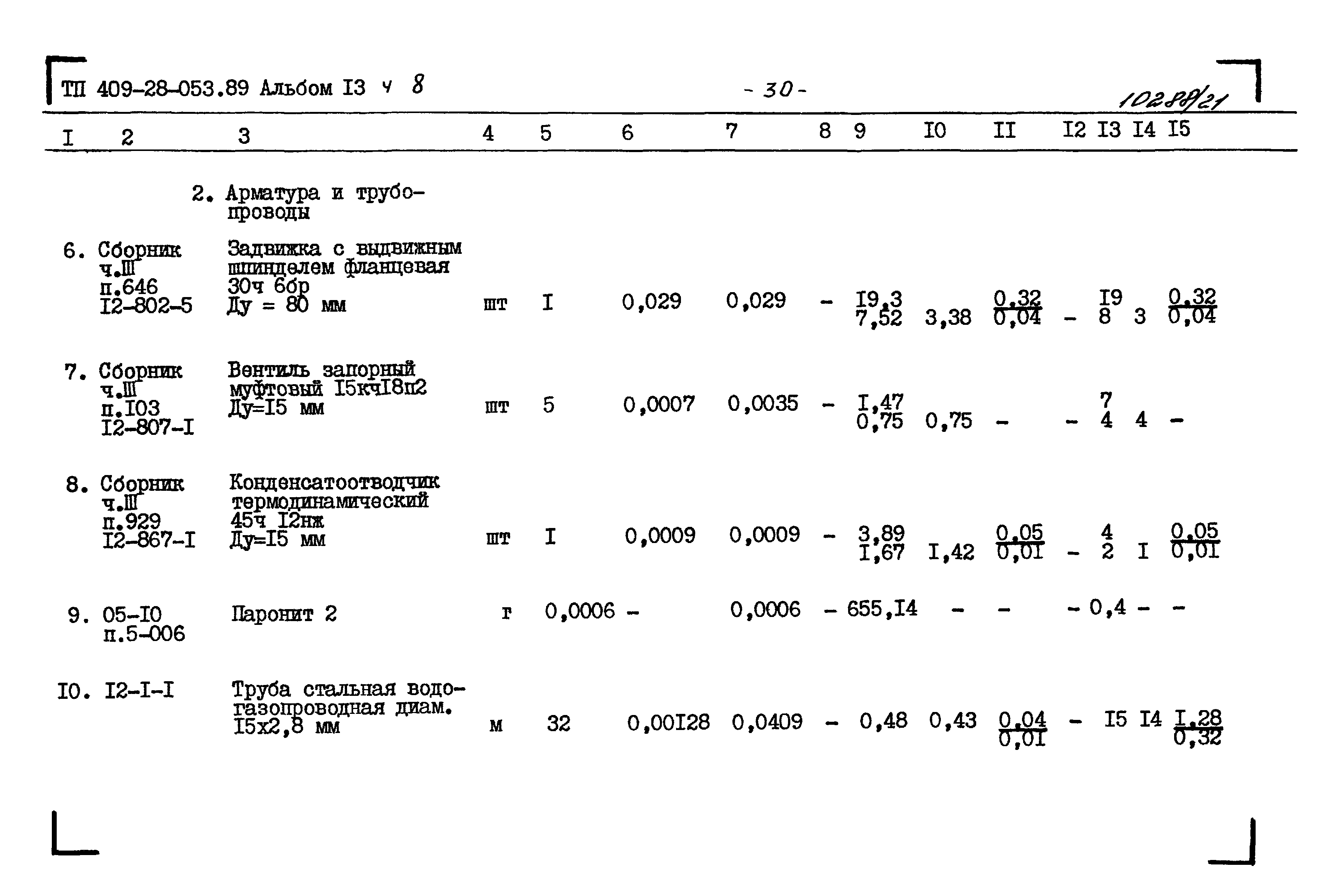 Типовые проектные решения 409-28-053.89