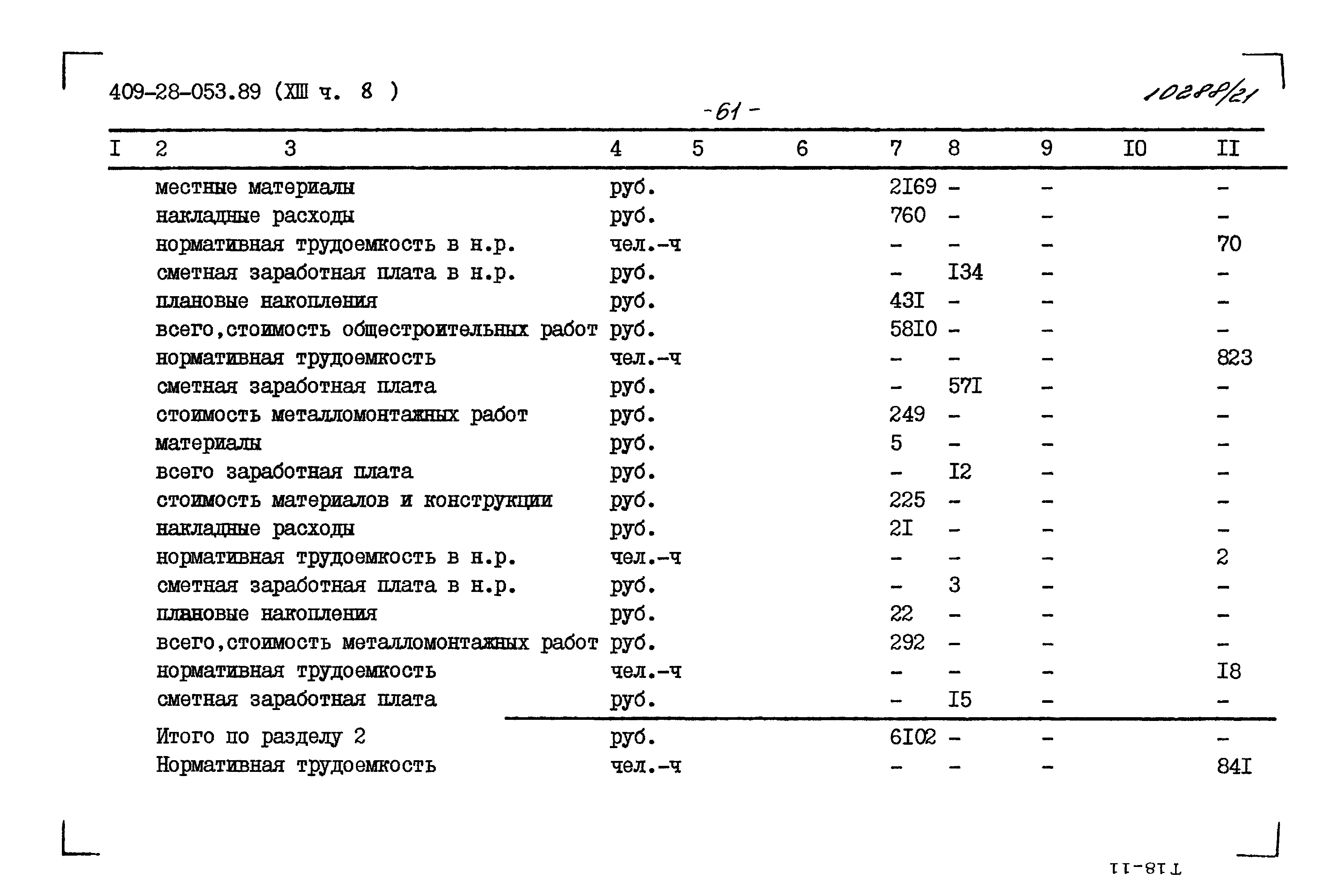 Типовые проектные решения 409-28-053.89