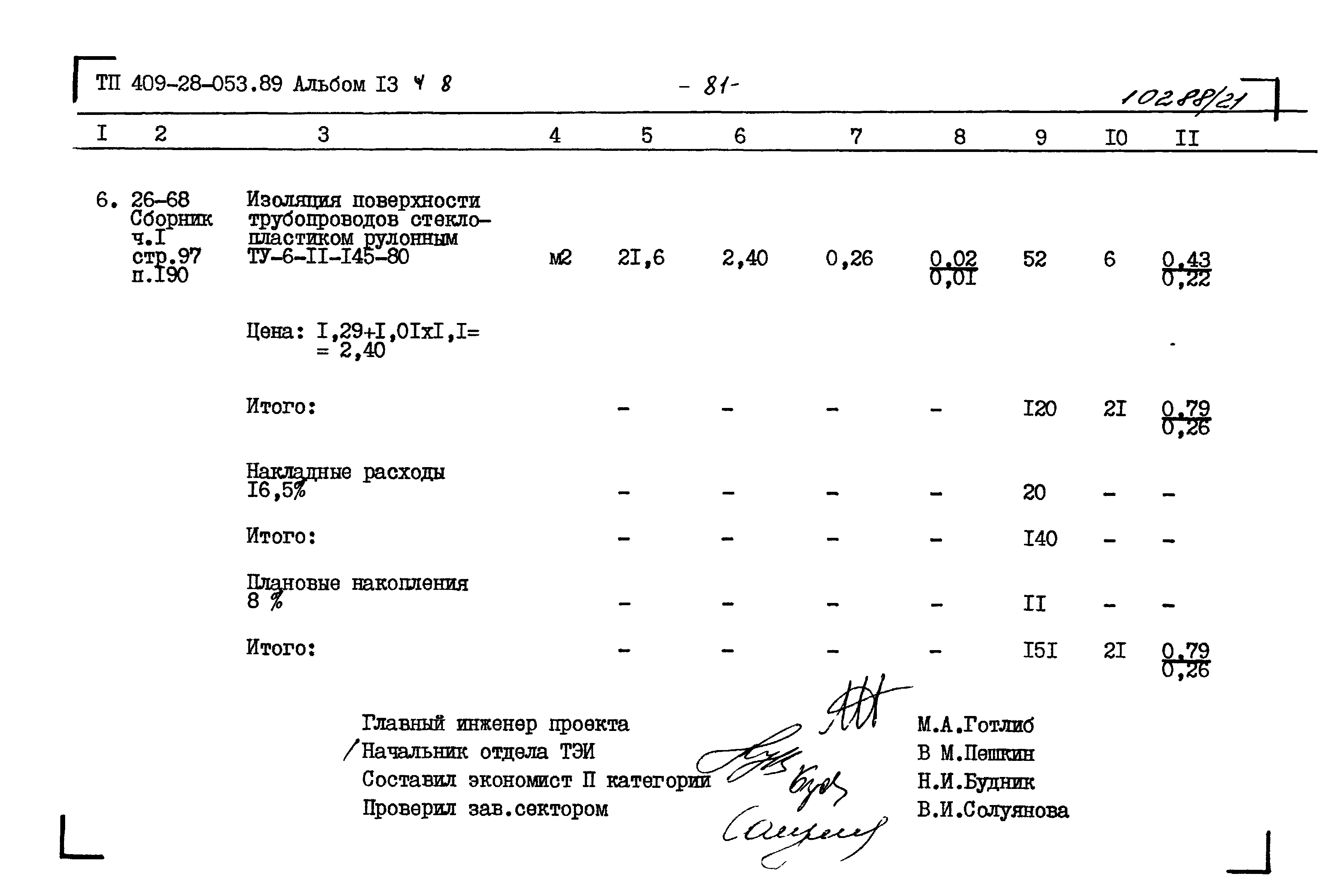 Типовые проектные решения 409-28-053.89