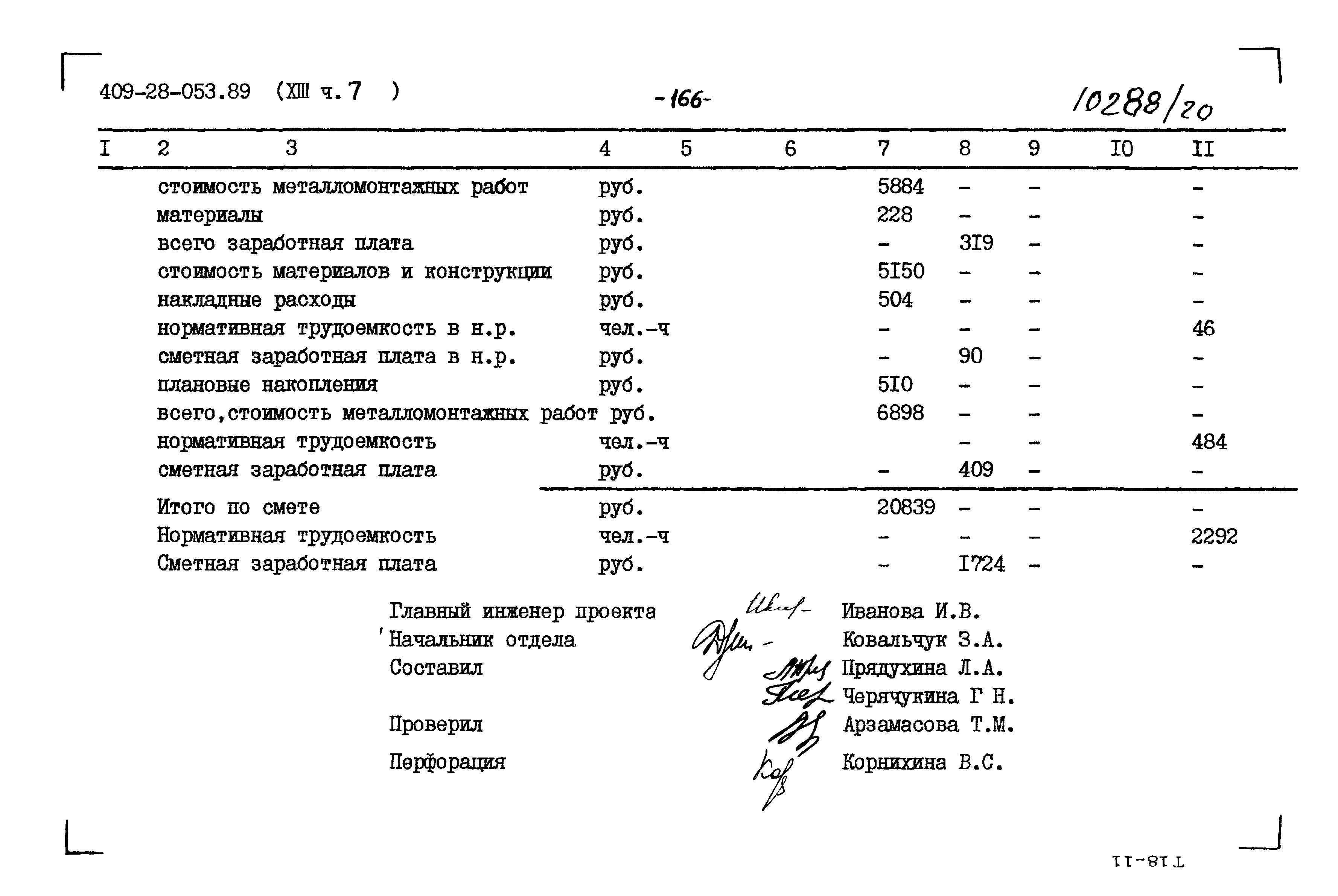 Типовые проектные решения 409-28-053.89