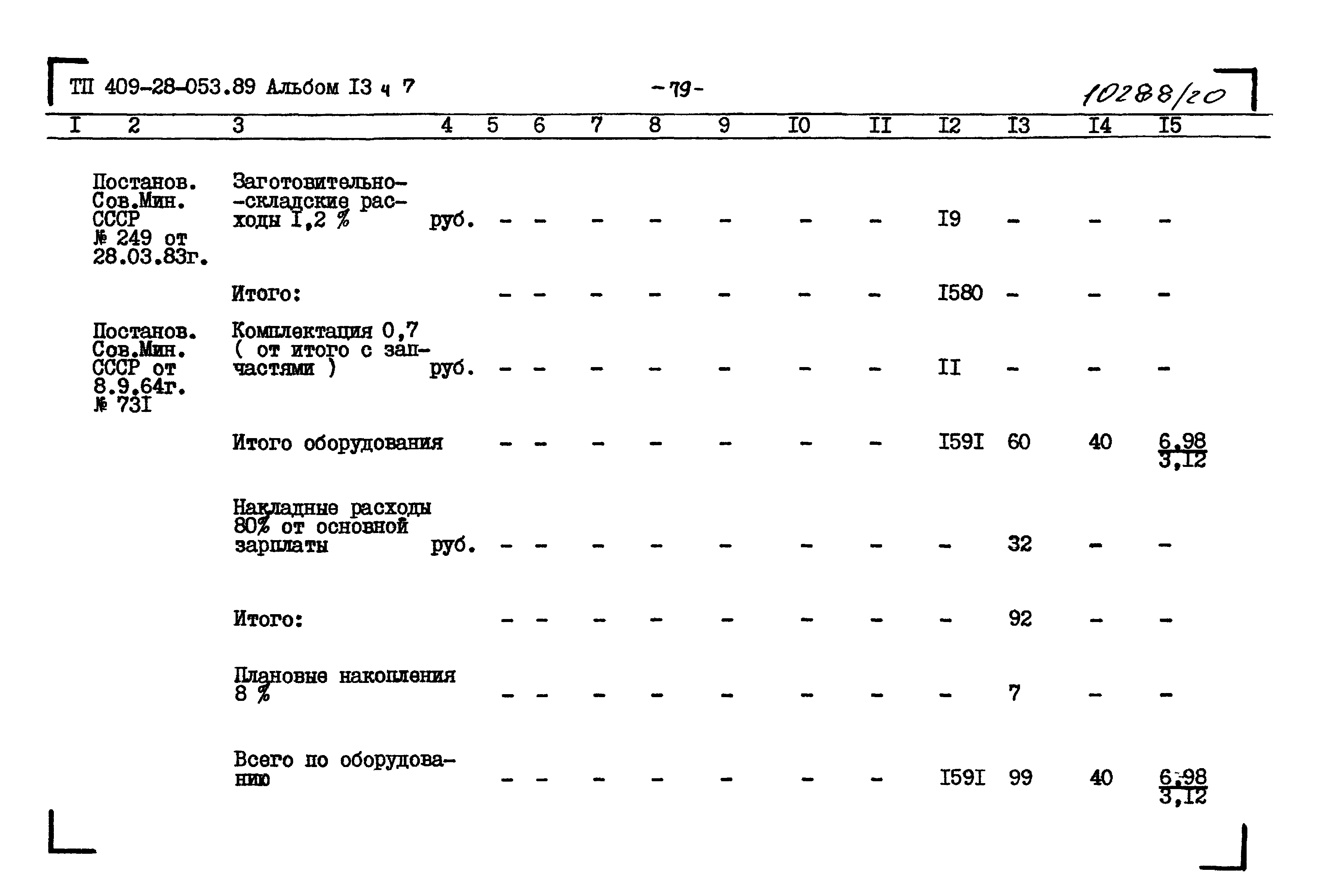 Типовые проектные решения 409-28-053.89