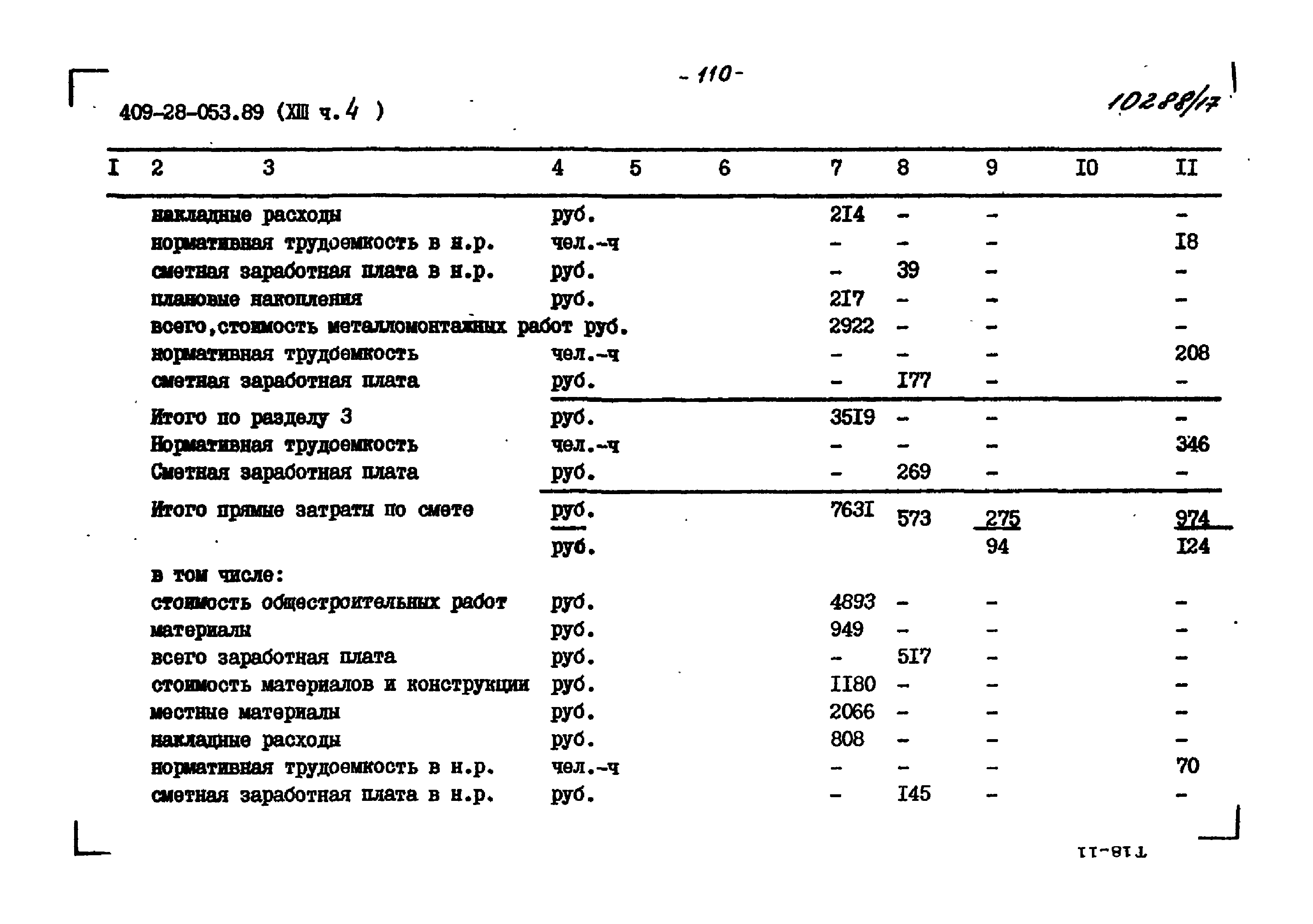 Типовые проектные решения 409-28-053.89