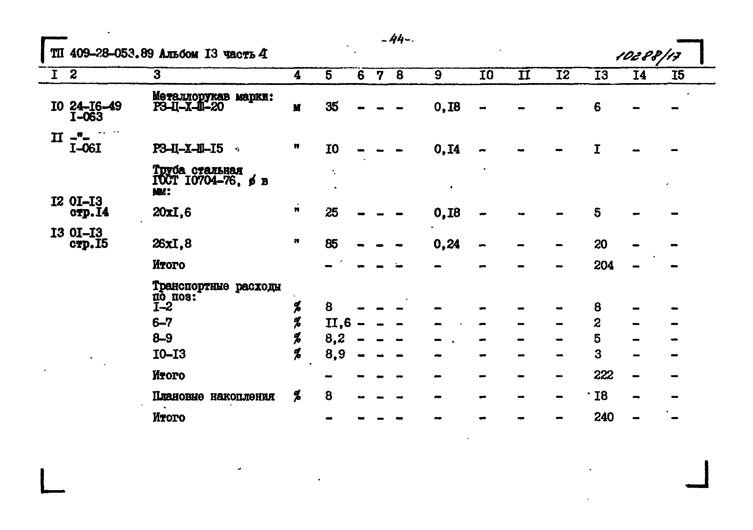 Типовые проектные решения 409-28-053.89