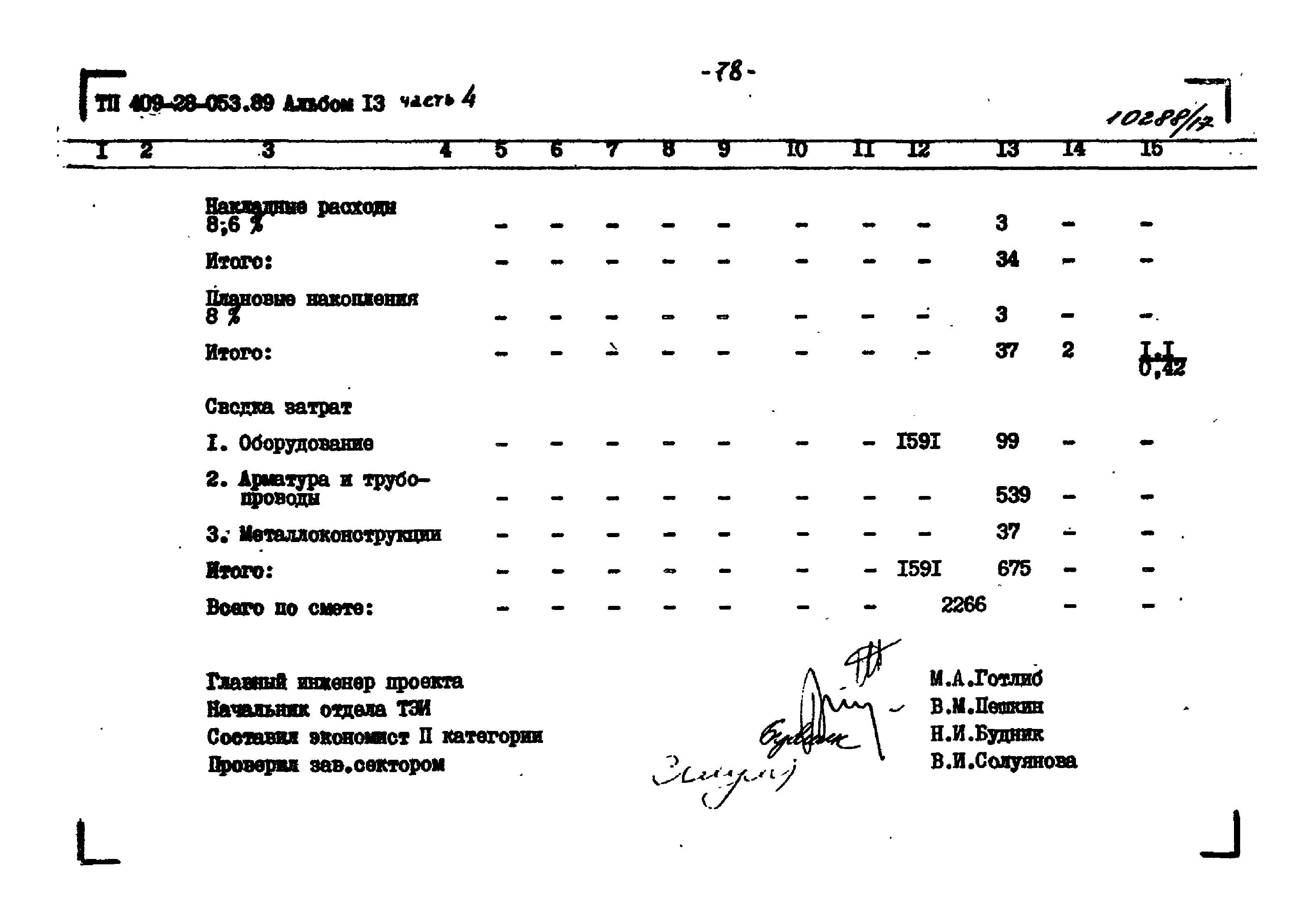 Типовые проектные решения 409-28-053.89