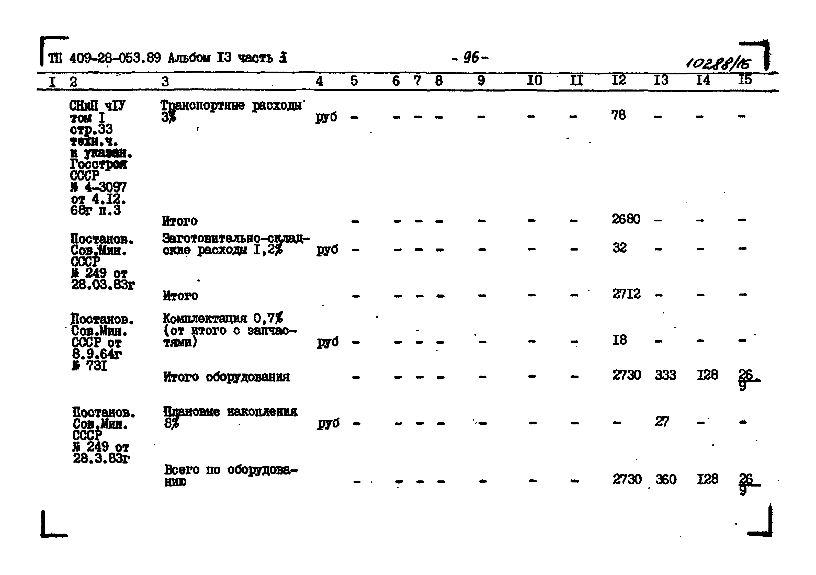 Типовые проектные решения 409-28-053.89