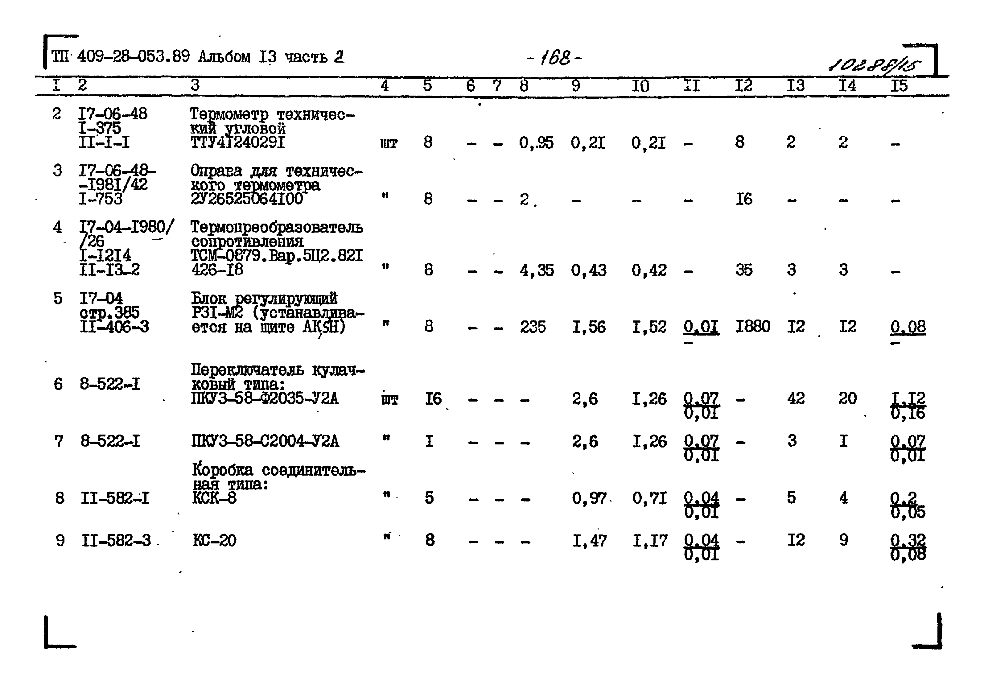 Типовые проектные решения 409-28-053.89