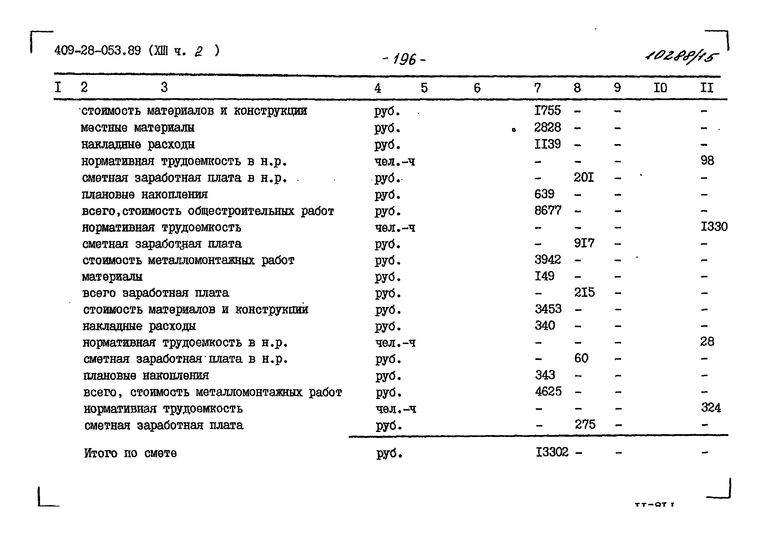 Типовые проектные решения 409-28-053.89