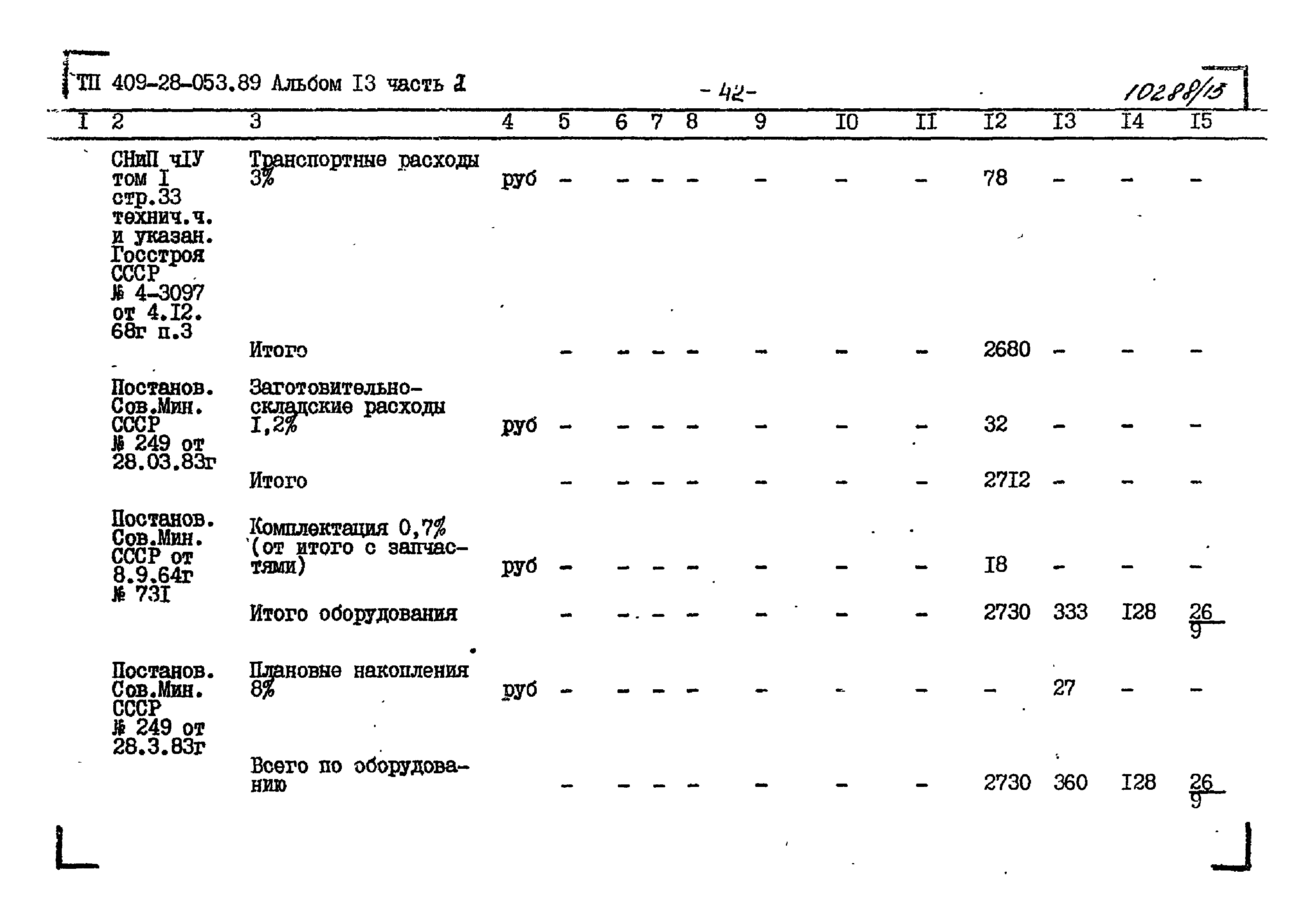 Типовые проектные решения 409-28-053.89