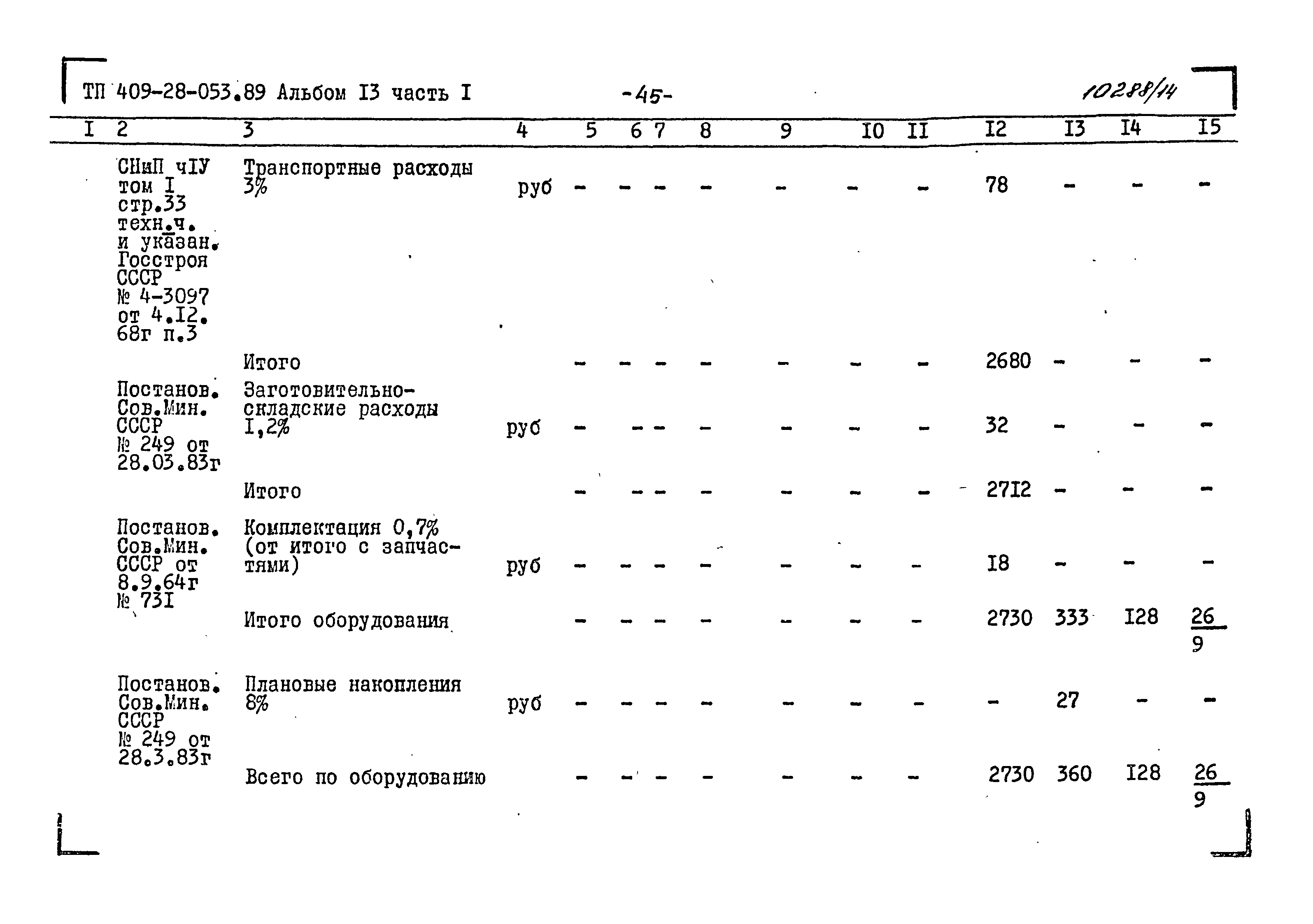 Типовые проектные решения 409-28-053.89