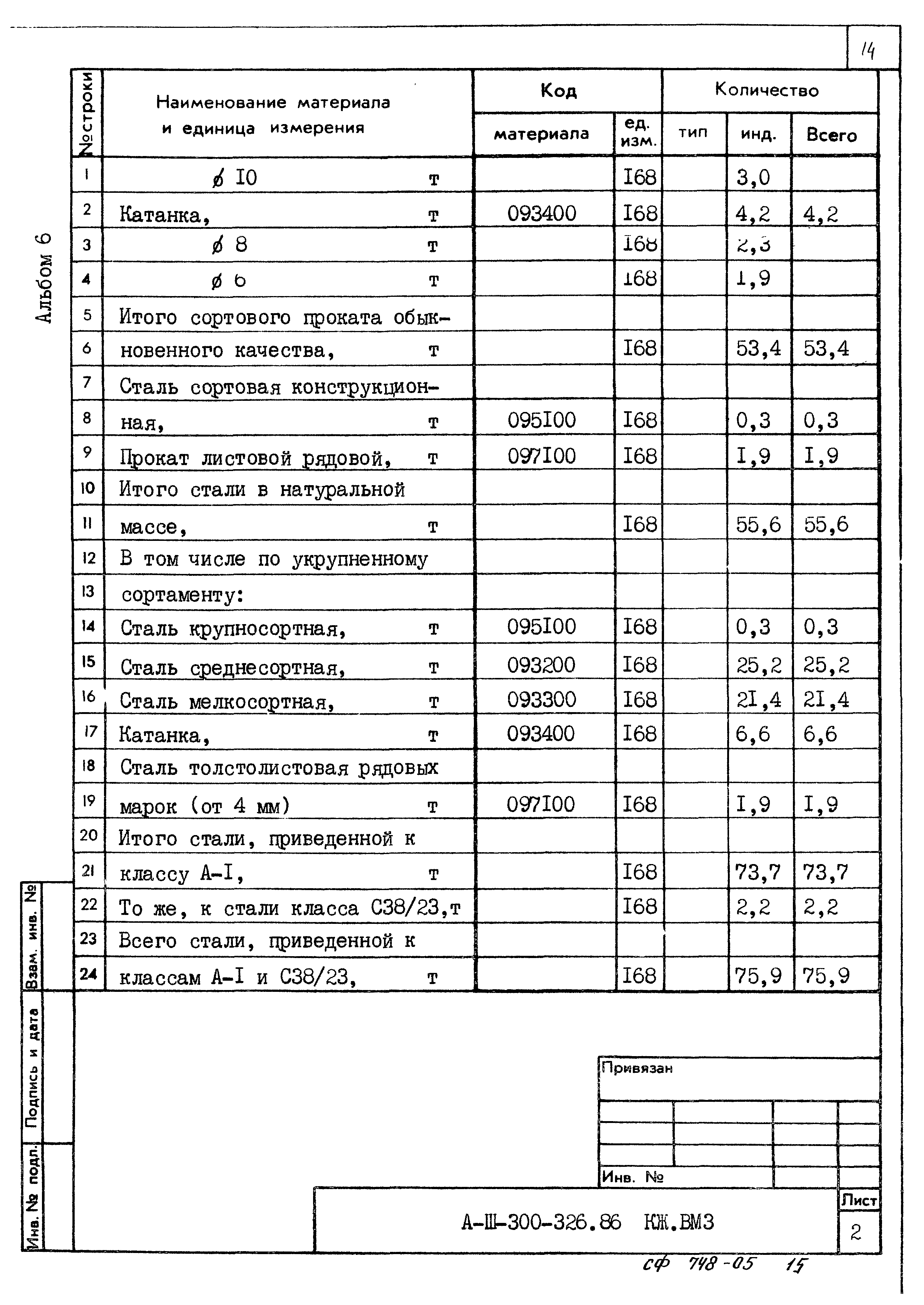 Типовой проект А-II,III,IV-300-326.86