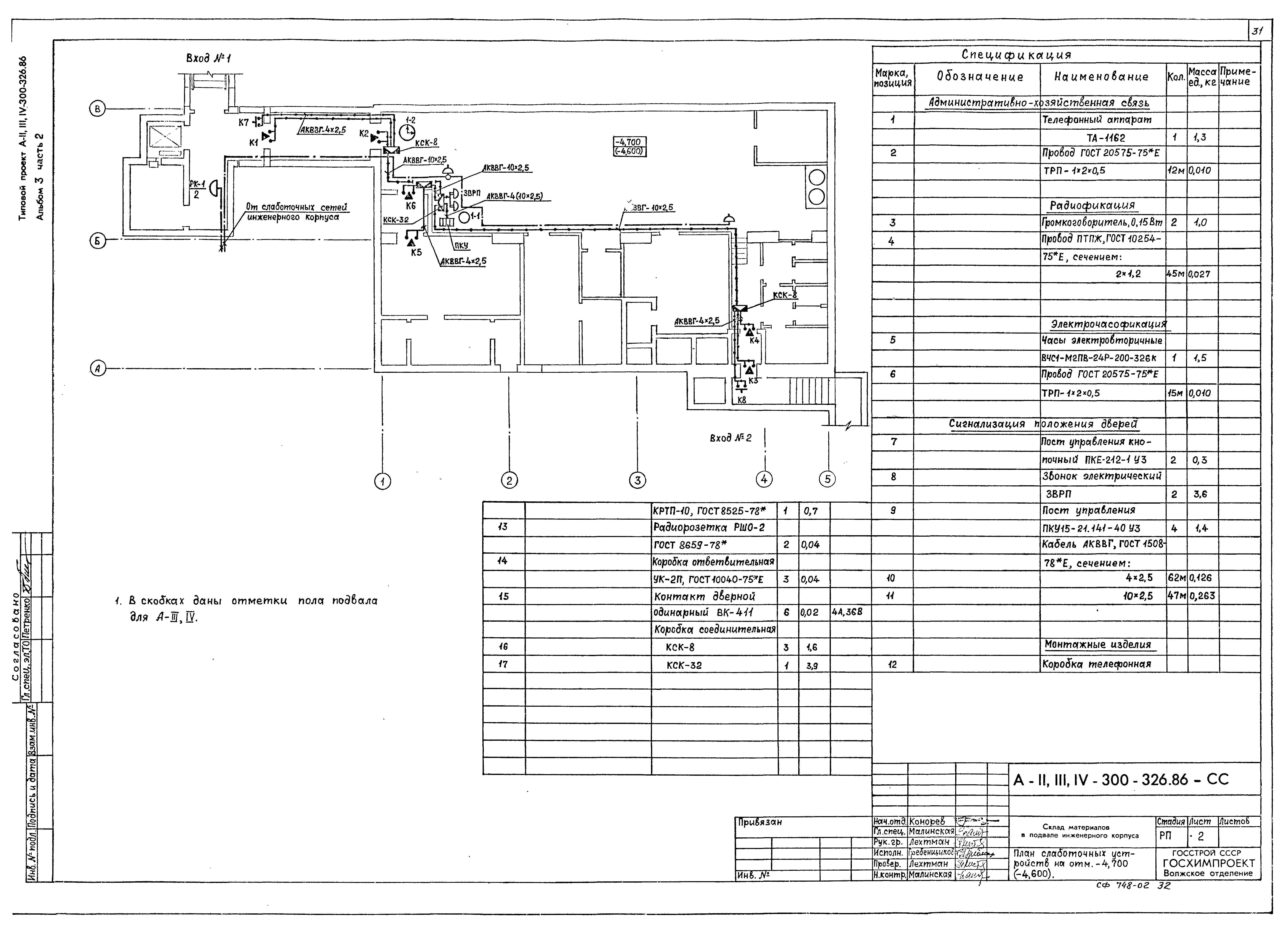 Типовой проект А-II,III,IV-300-326.86