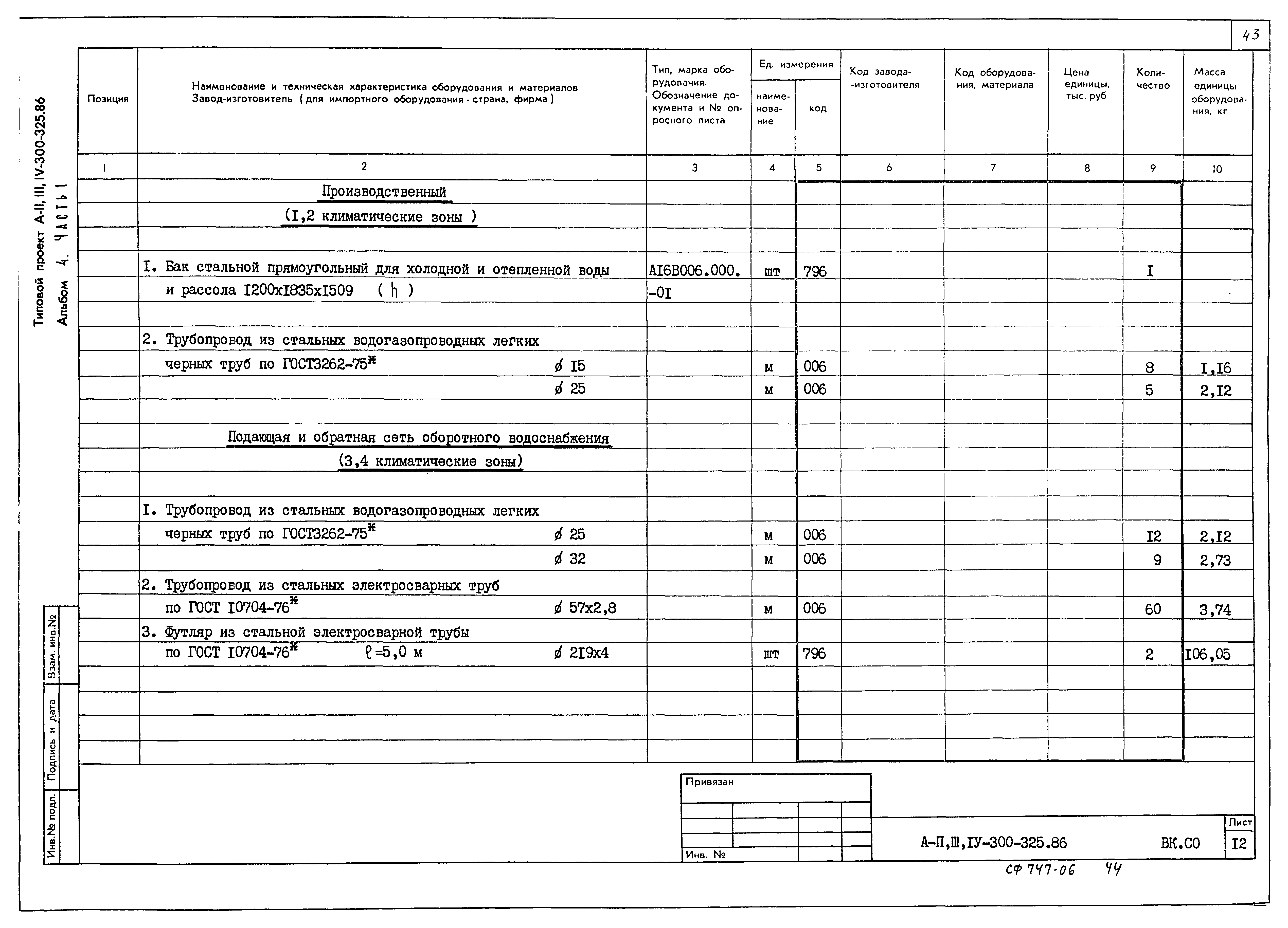 Типовой проект А-II,III,IV-300-325.86