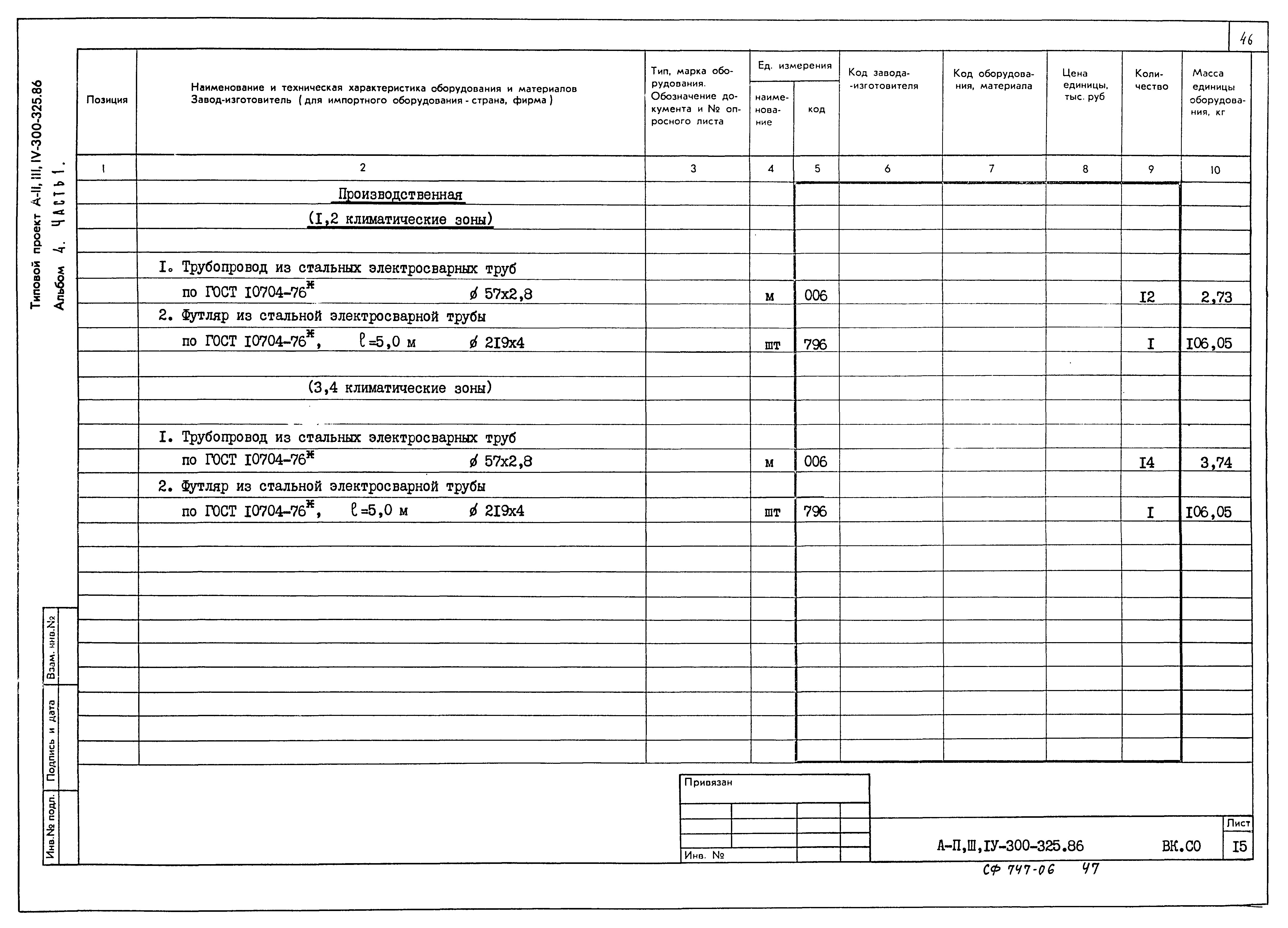 Типовой проект А-II,III,IV-300-325.86