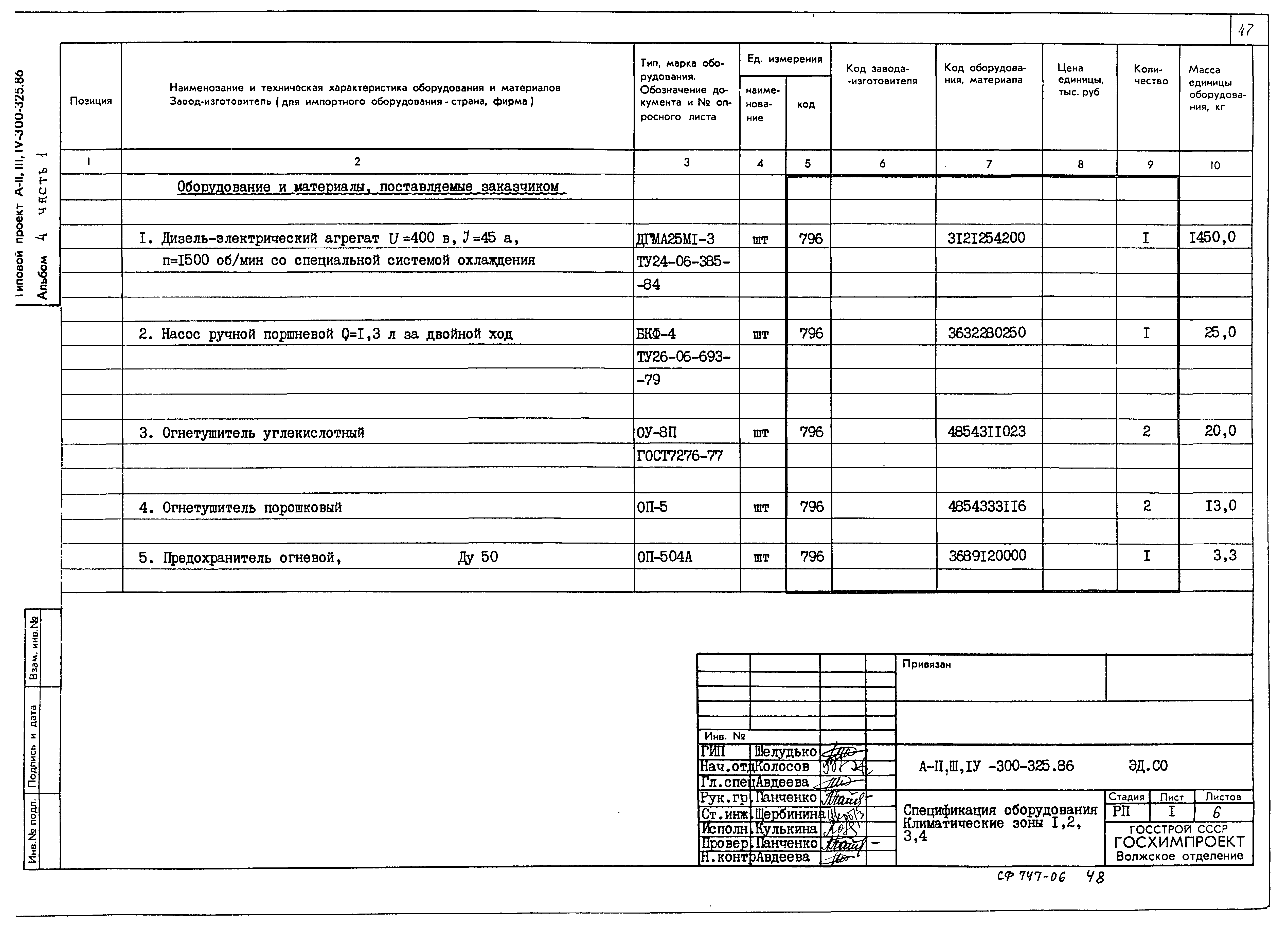 Типовой проект А-II,III,IV-300-325.86