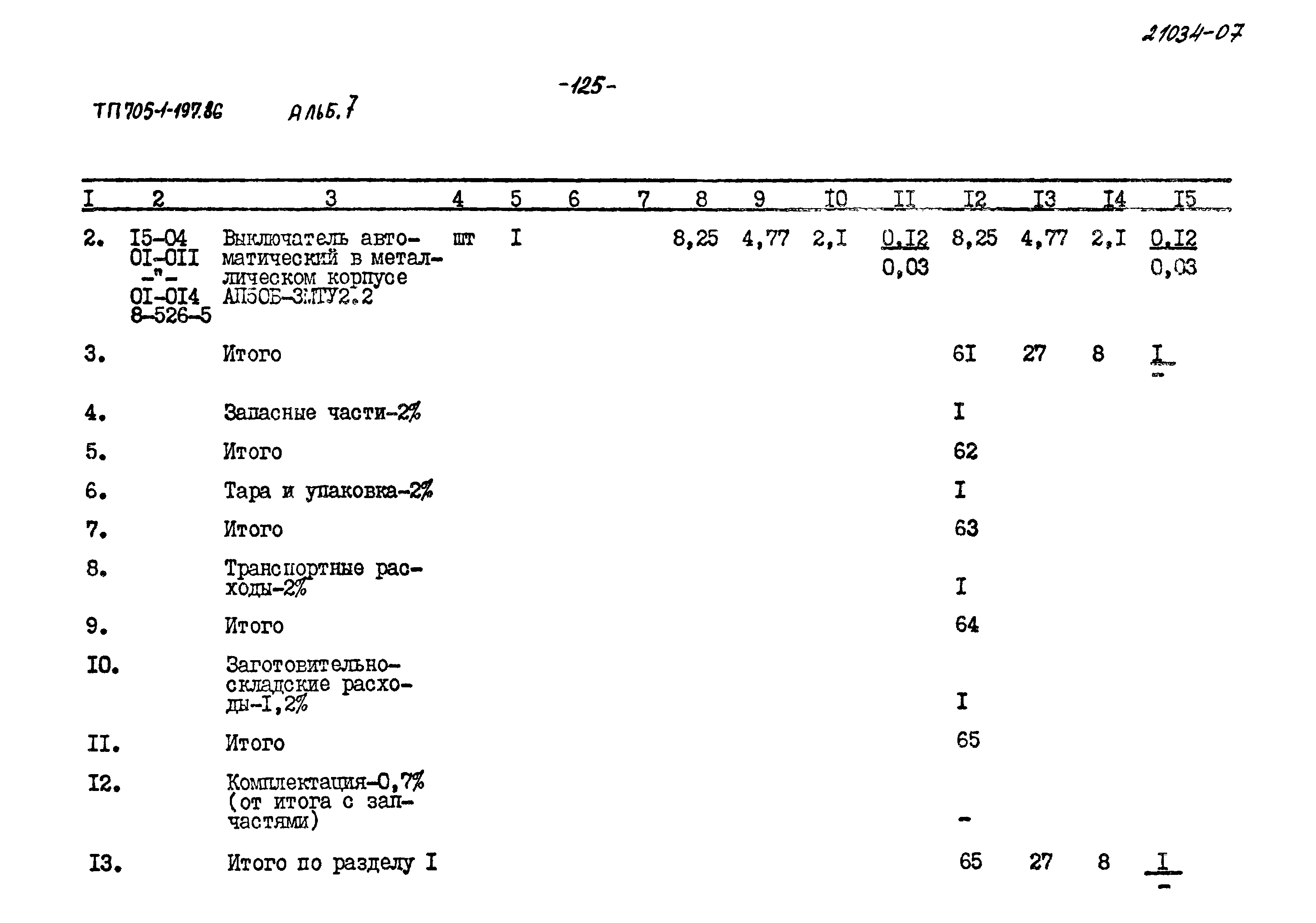 Типовой проект 705-1-197.86