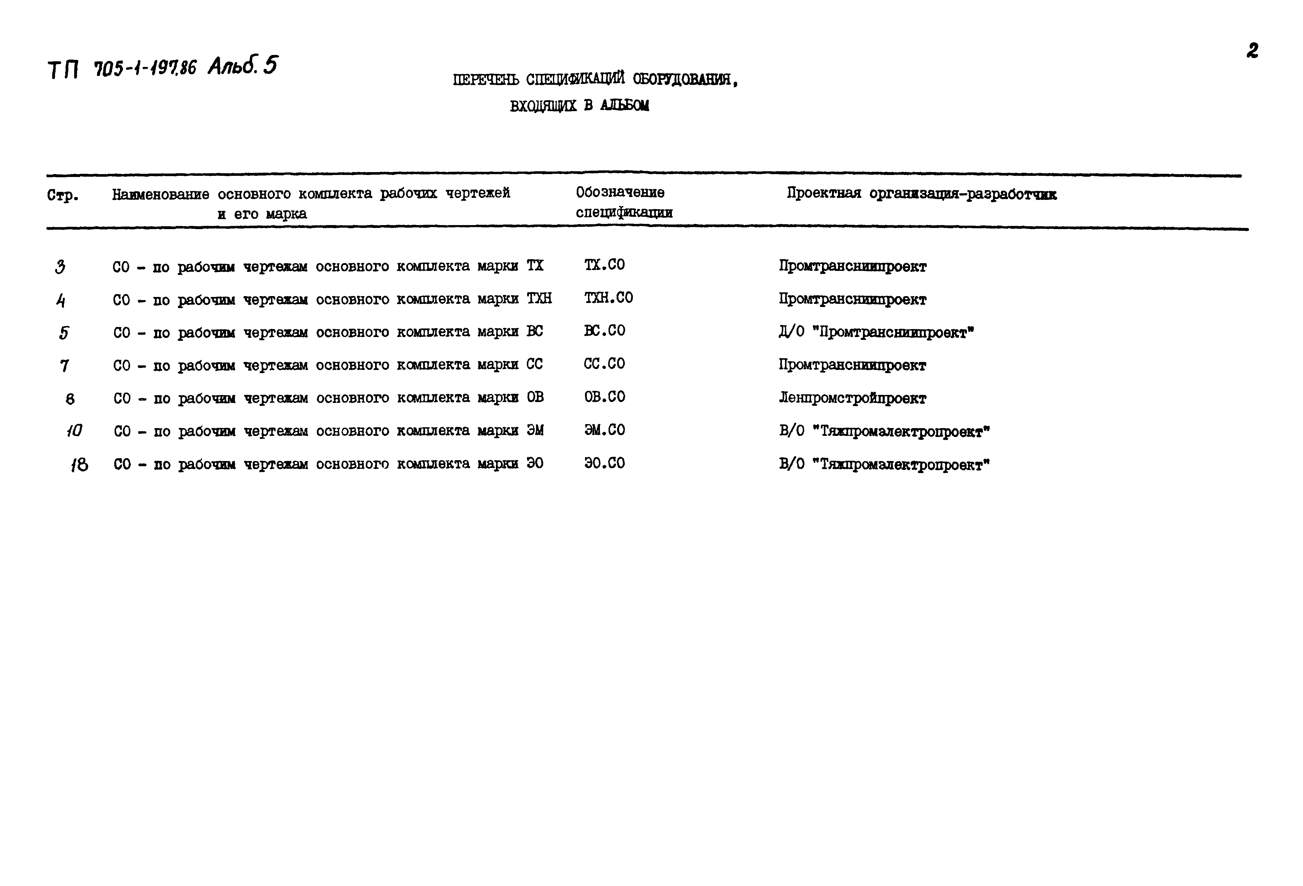 Типовой проект 705-1-197.86